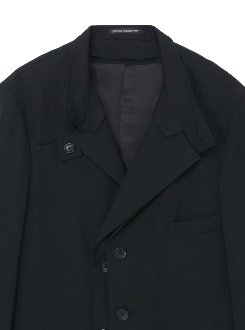Yohji Yamamoto Yohji Yamamoto Homme Gabardine Left Double Spare Stand Coat Size US S / EU 44-46 / 1 - 19 Thumbnail