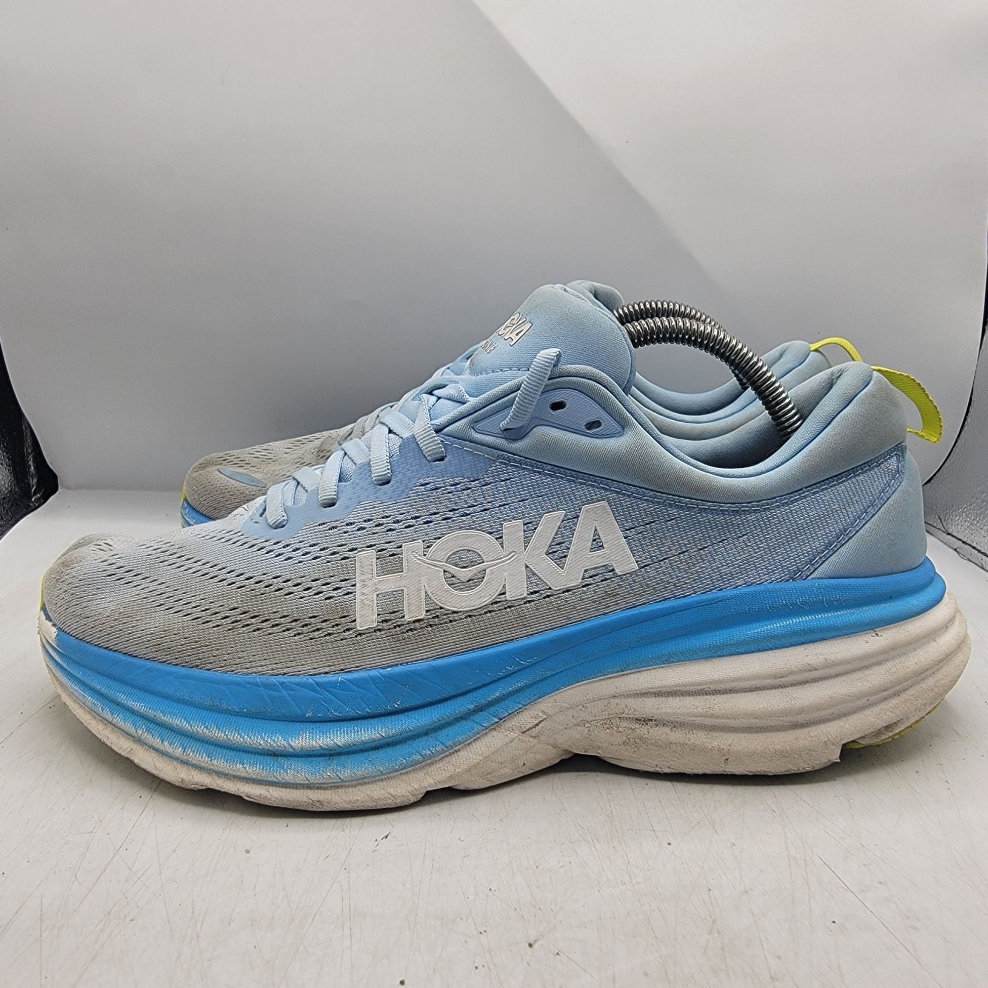 Hoka Hoka One One Bondi 8 Mens 10.5 D Shoes Blue Running Gym Walk Size US 10.5 / EU 43-44 - 12 Thumbnail