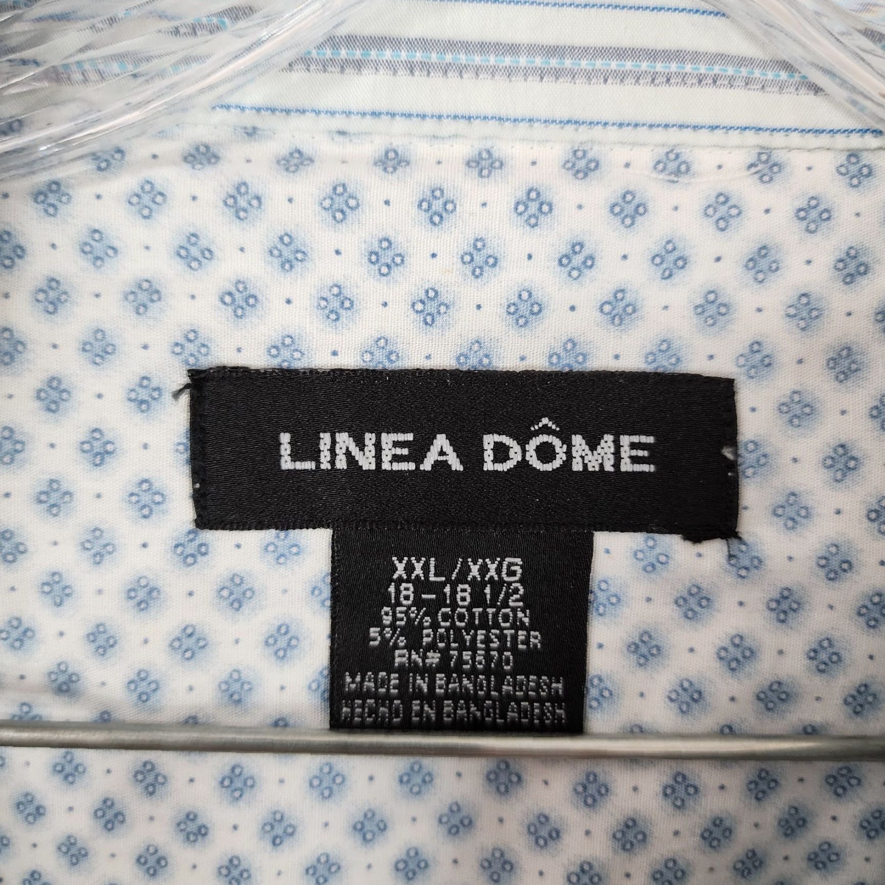 Vintage Linea Dome Shirt Men 2XL Blue Striped Long Sleeve Button-Up Shirt Mens Size US XXL / EU 58 / 5 - 6 Thumbnail