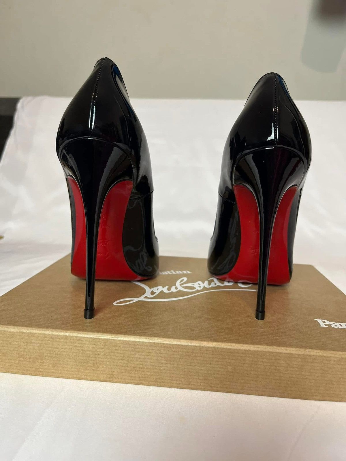 Christian Louboutin So Kate 120 Pumps - Classic Black Patent Leather Size US 6.5 / IT 36.5 - 6 Thumbnail