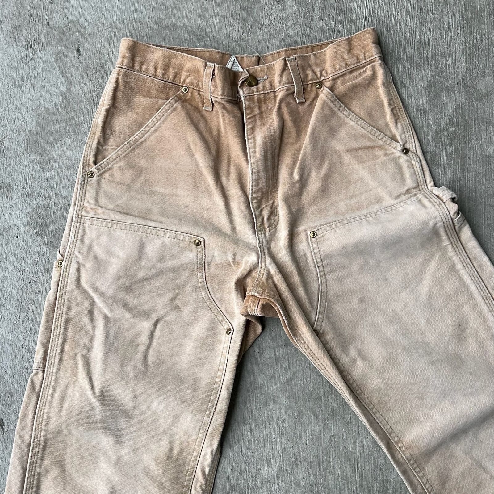 Carhartt × Vintage Carhartt faded brown double knee work wear carpenter pants Size US 29 - 3 Thumbnail