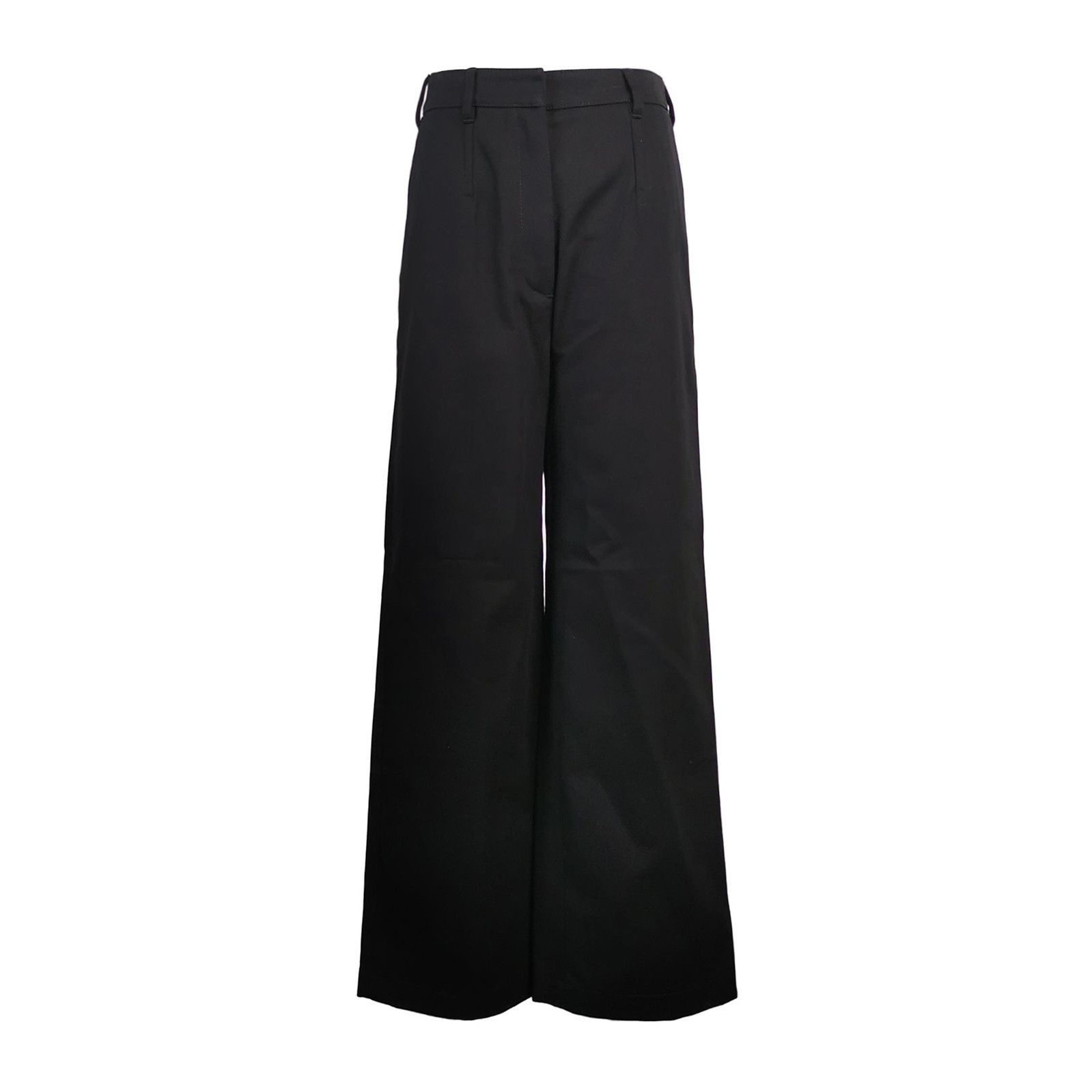 Prada Prada Black Cotton Triangle Logo Trousers - dmc Size 36" / US 14 / IT 50 - 1 Thumbnail