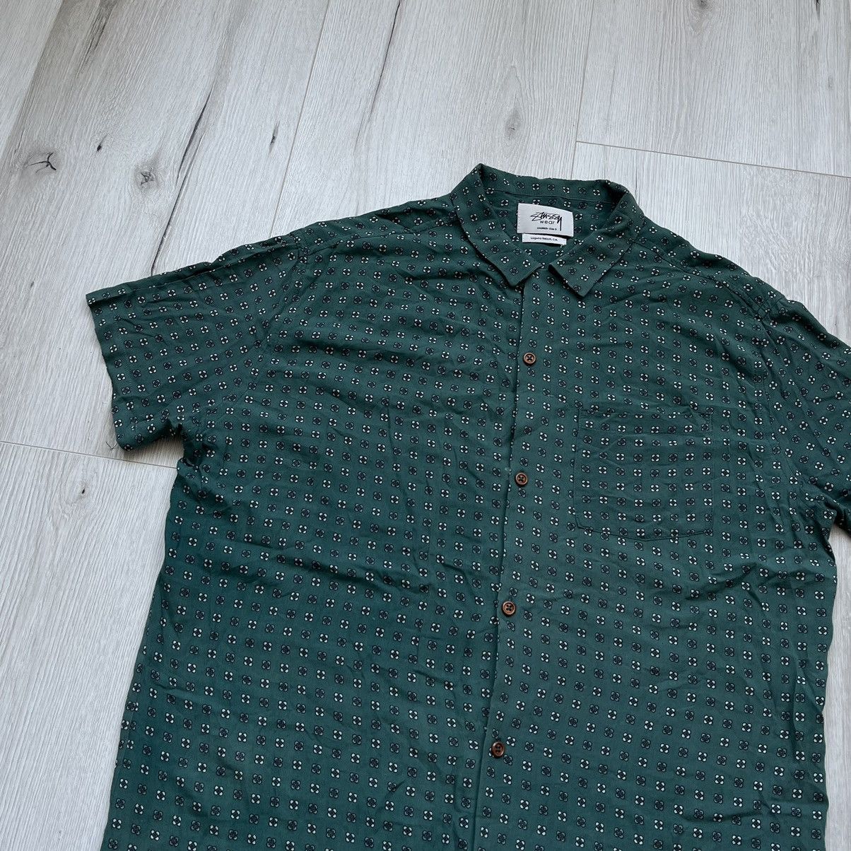 Stussy × Vintage Rare Stüssy Wear Monogram Rayon Button Up Shirt S size Mens Size US S / EU 44-46 / 1 - 2 Thumbnail