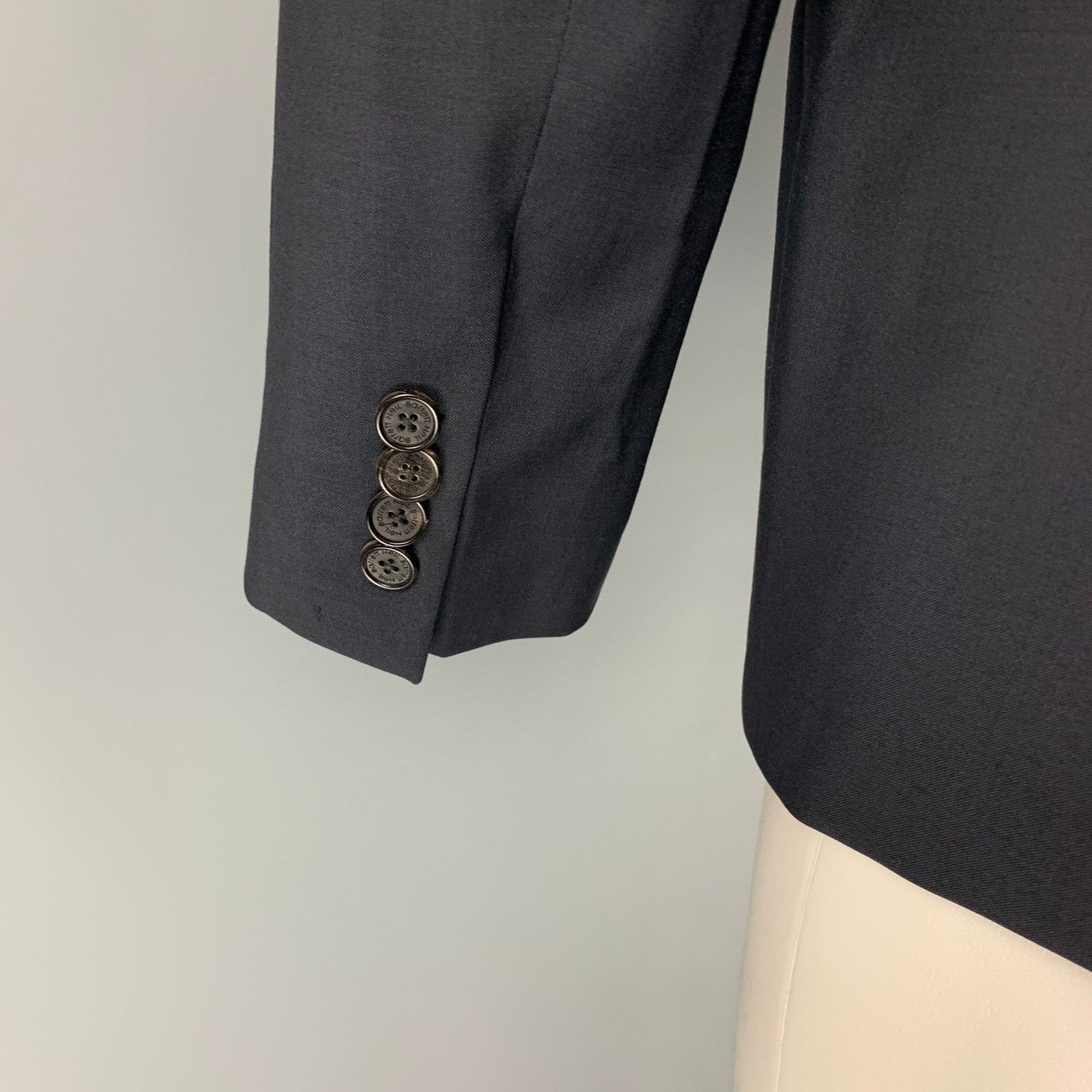 Neil Barrett Size 40 Navy Wool Single Breasted Slim Fit Sport Coat Size 40R - 5 Thumbnail