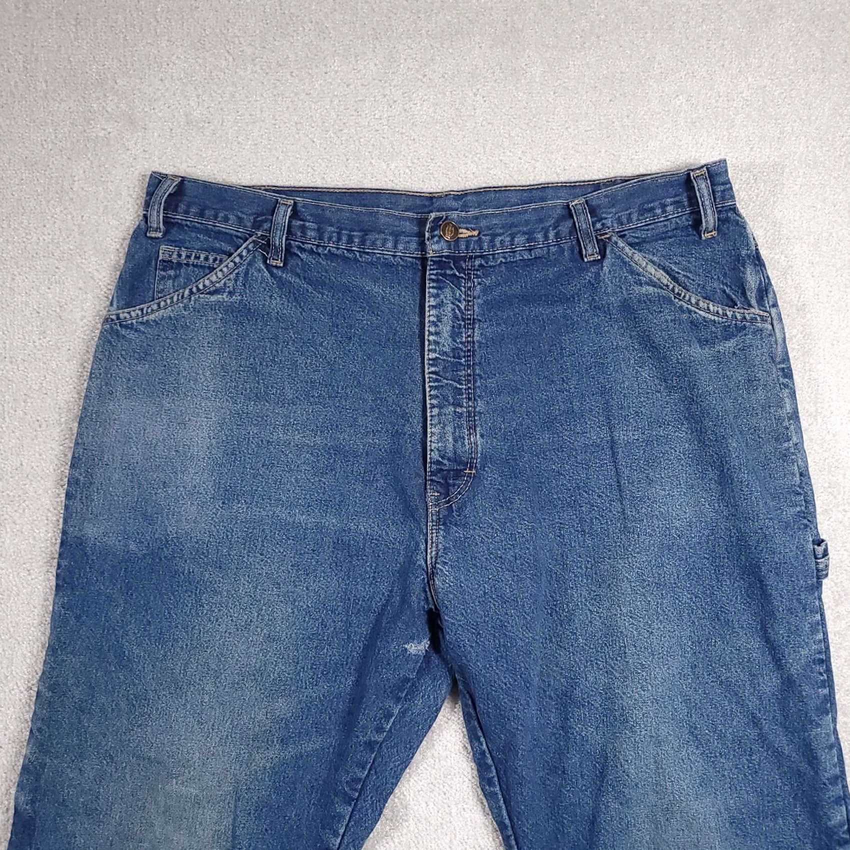 Dickies Dickies Jeans Mens 40X30 Regular Denim Straight Leg 38X27 Belt Loops 5-Pocket Lined Distressed Workwear Style Size US 40 / EU 56 - 3 Thumbnail