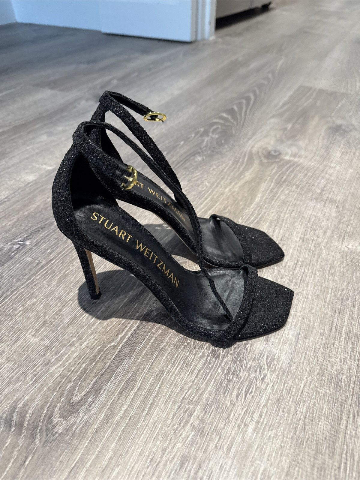 Stuart Weitzman Stuart Weitzman Black Sparkle Heels Size US 5.5 / IT 35.5 - 3 Thumbnail