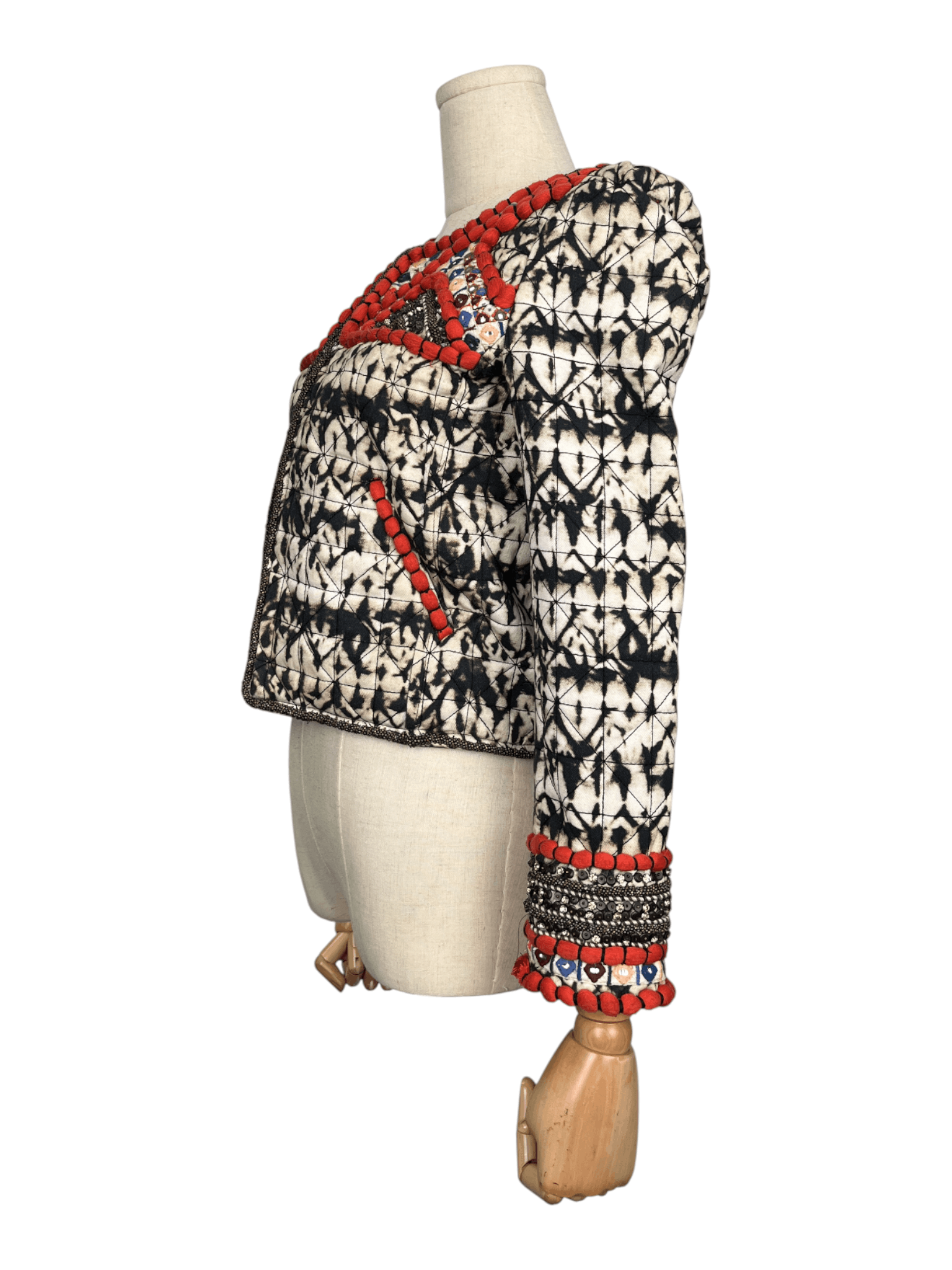 Isabel Marant Isabel Marant X H&M Multicolor Boho Beaded Jacket Size XXS / US 00 / IT 34 - 3 Thumbnail
