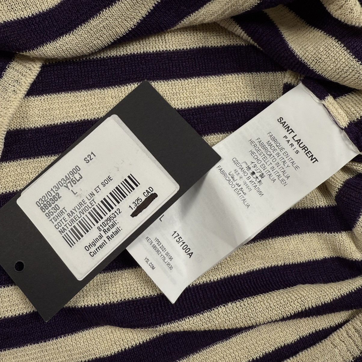 Saint Laurent Paris Saint Laurent striped ribbed-knit jumper Size US L / EU 52-54 / 3 - 4 Thumbnail