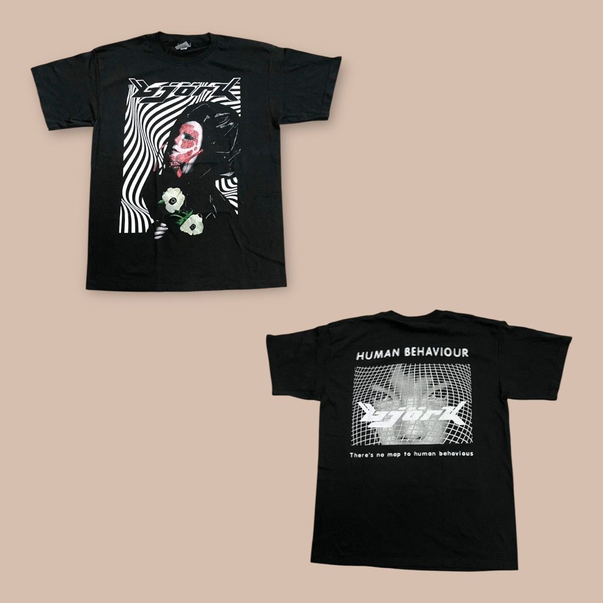 Band Tees Bjork HUMAN BEHAVIOUR Bootleg TEE Size US L / EU 52-54 / 3 - 1 Thumbnail