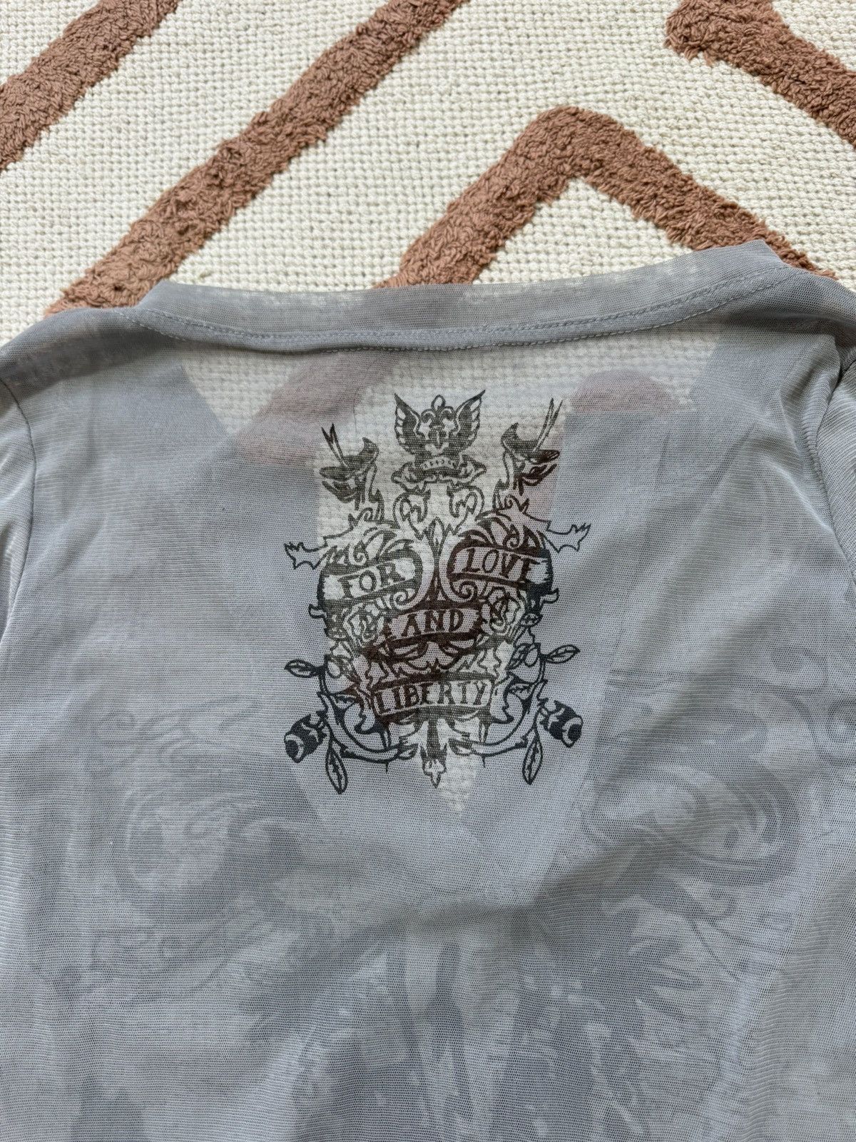 Vintage VINTAGE PRINTED MESH LONG SLEEVE Size M / US 6-8 / IT 42-44 - 8 Thumbnail