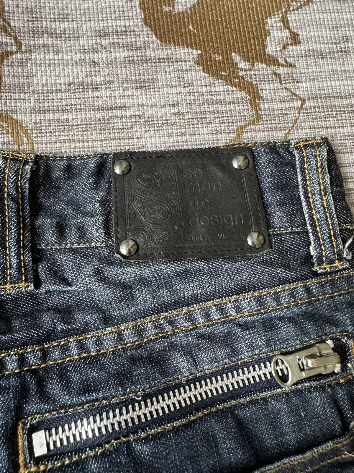 semanticdesign Semantics Design Multi Zipper Distressed Denim Size US 31 - 19 Thumbnail