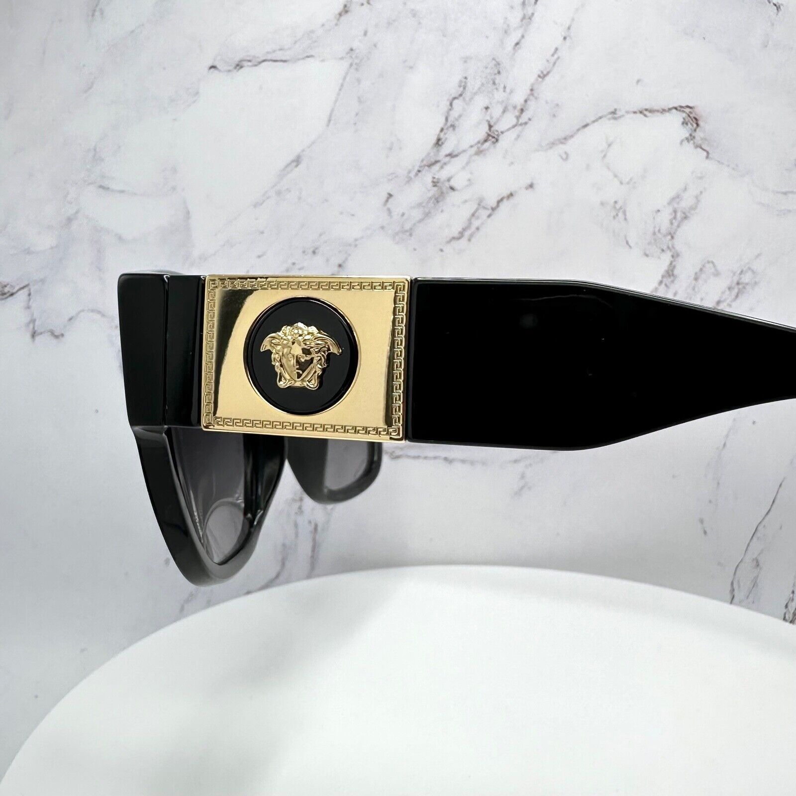 Versace New VERSACE Sunglasses Polarized Black Gold Medusa Square Size ONE SIZE - 13 Thumbnail