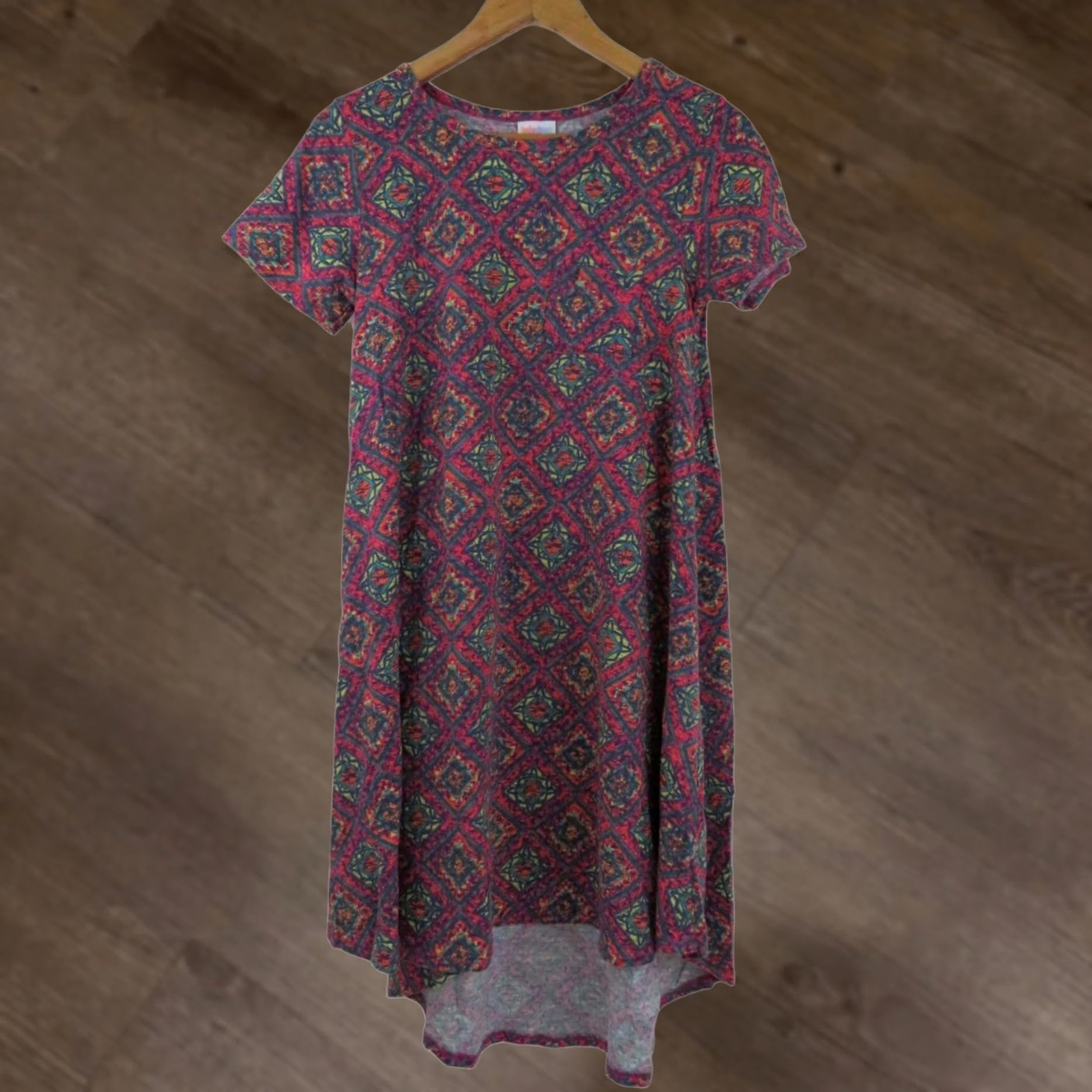 Vintage LuLaRoe Carly Dress XXS Aztec Pink Swing Unicorn Stretch EUC LLR Size XXS / US 00 / IT 34 - 1 Thumbnail