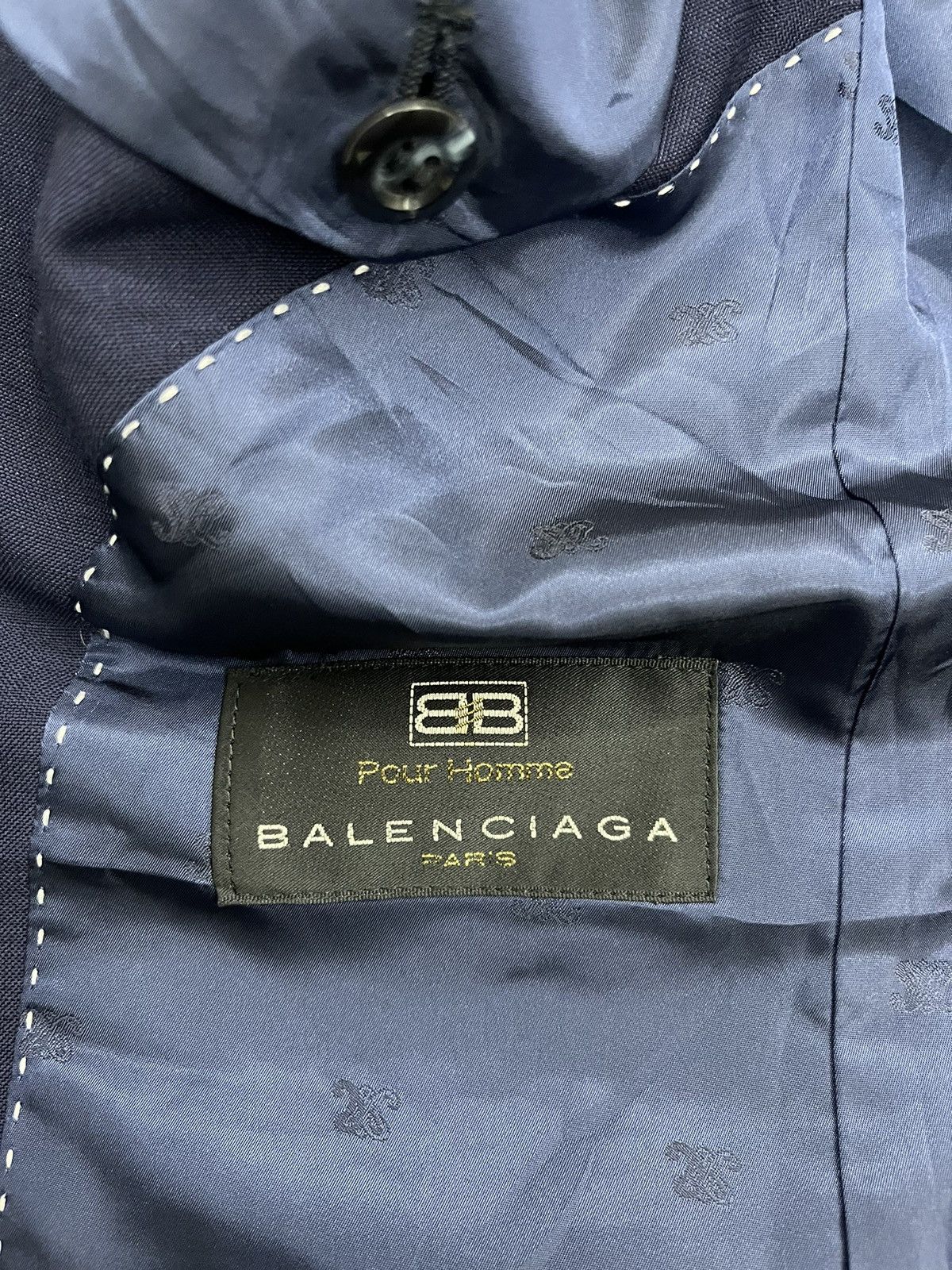 Balenciaga BALENCIAGA PARIS Navy Blazer s9 Size US S / EU 44-46 / 1 - 6 Thumbnail