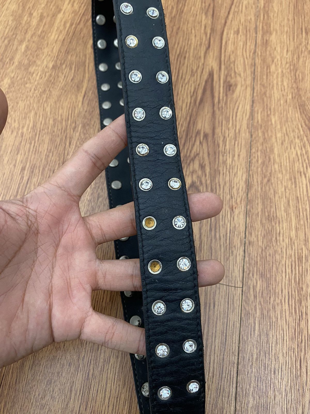 If Six Was Nine × Japanese Brand × Le Grande Bleu (L.G.B.) Crystal leather belt Size ONE SIZE - 4 Thumbnail