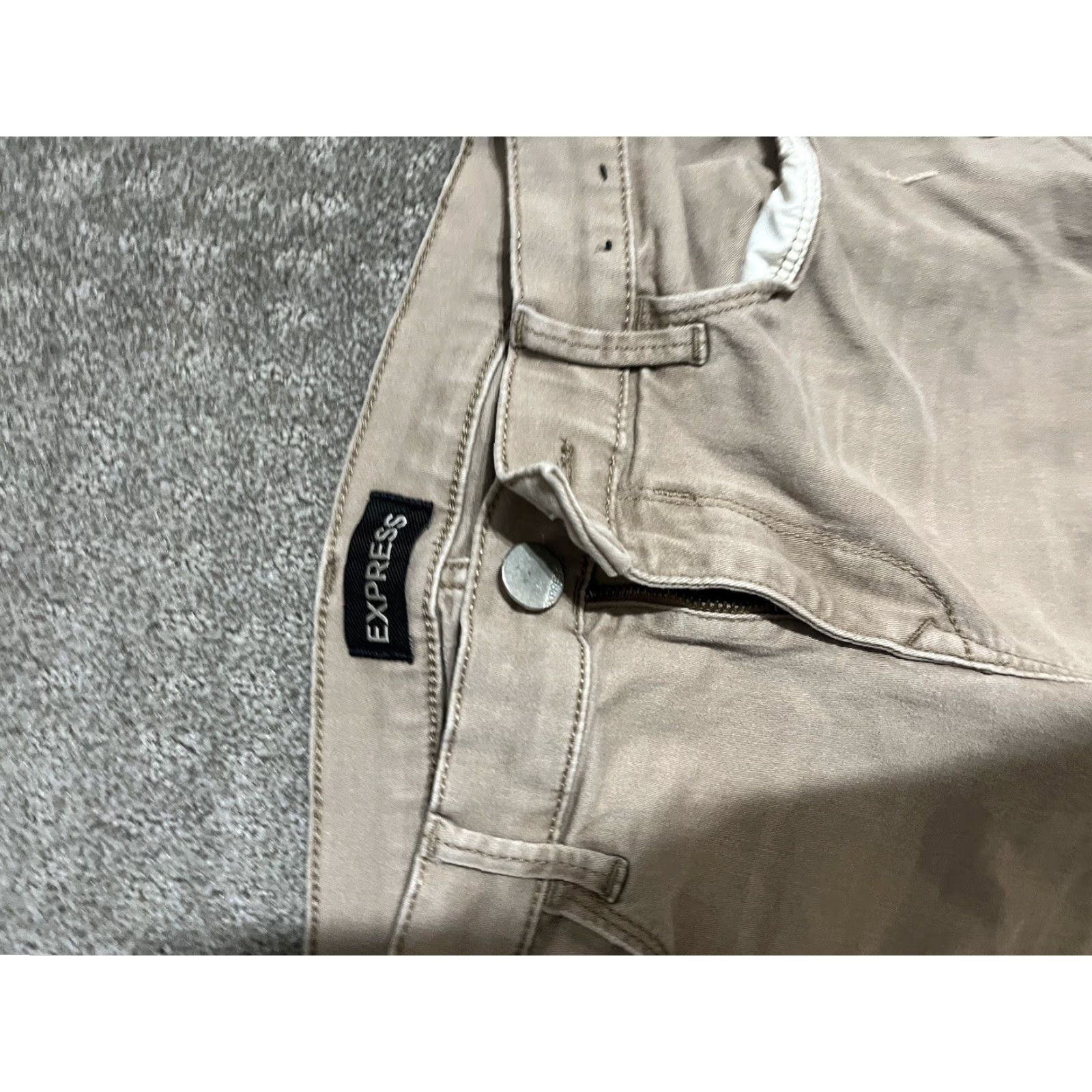 Express VINTAGE Express Ankle Leggings Jeans 4 Beige Stretch Bohemian Womens Size 27" / US 4 / IT 40 - 5 Thumbnail