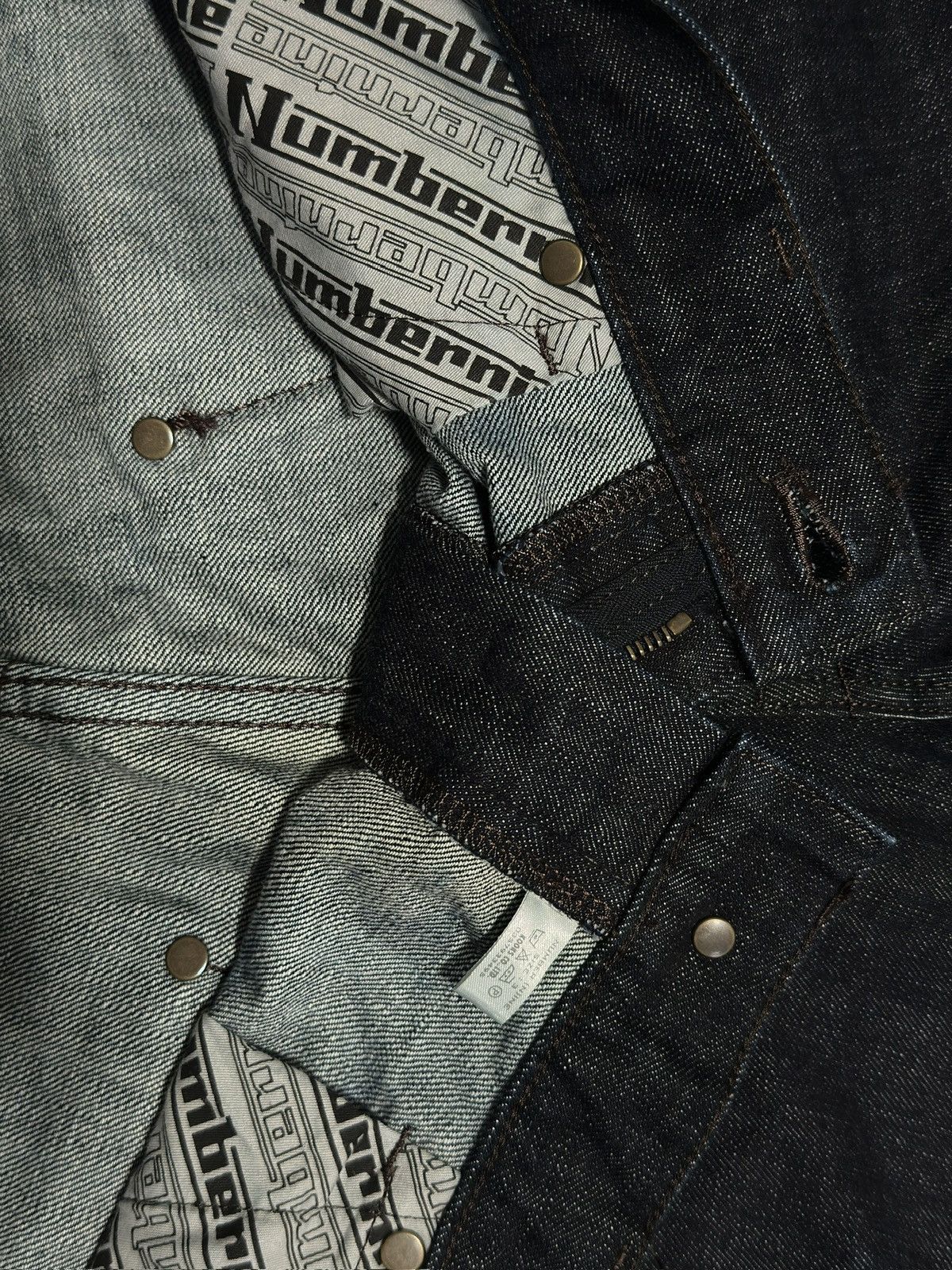 Number (N)ine Deadstock NUMBER(N)INE2002AW NOWHEREMAN George-era raw denim Size US 44 / EU 60 - 4 Thumbnail