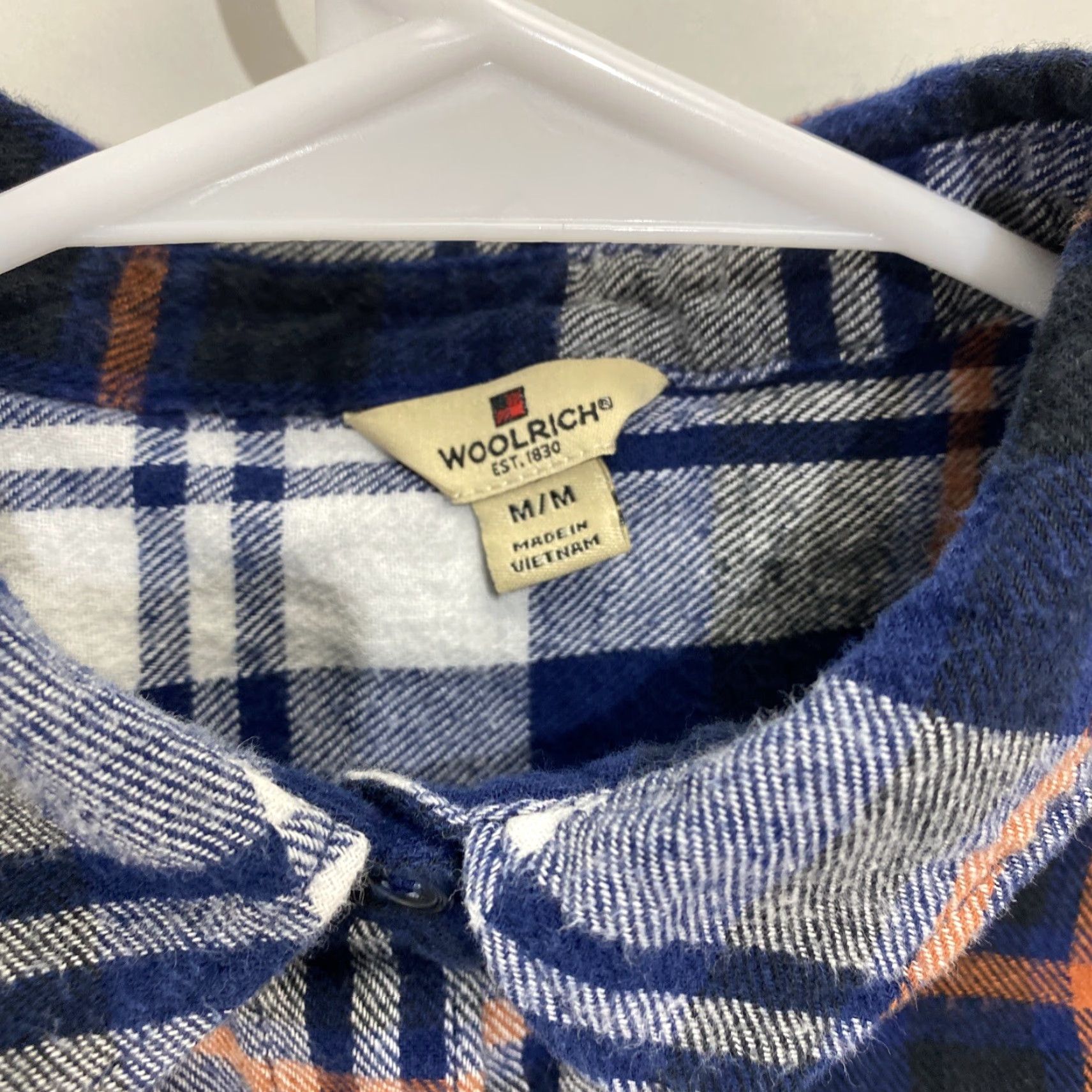 Vintage Woolrich Shirt Woolrich Womens Flannel Button Down Shirt Blue White Plaid Long Sleeve Medium Size M / US 6-8 / IT 42-44 - 2 Thumbnail