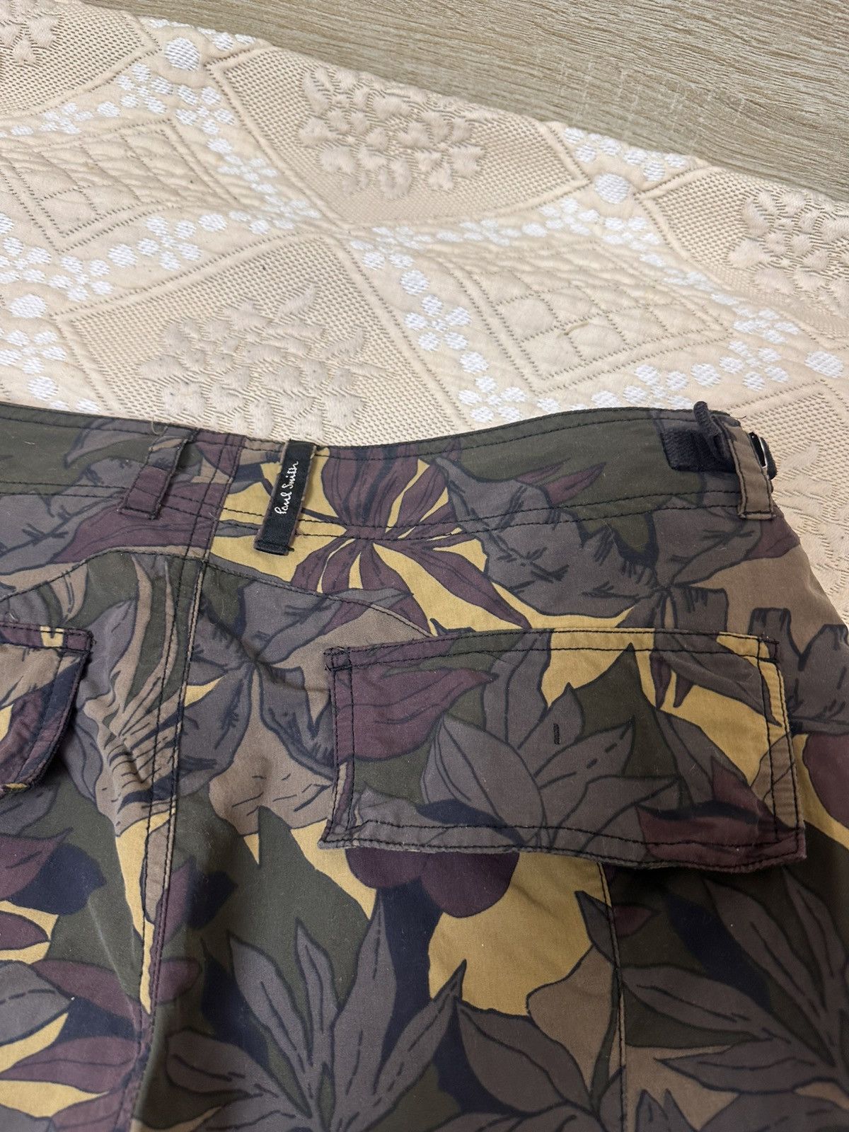 Paul Smith 🔥 Paul Smith Camo Army Cargo Shorts Floral Vintage Swimwear Size US 32 / EU 48 - 4 Thumbnail