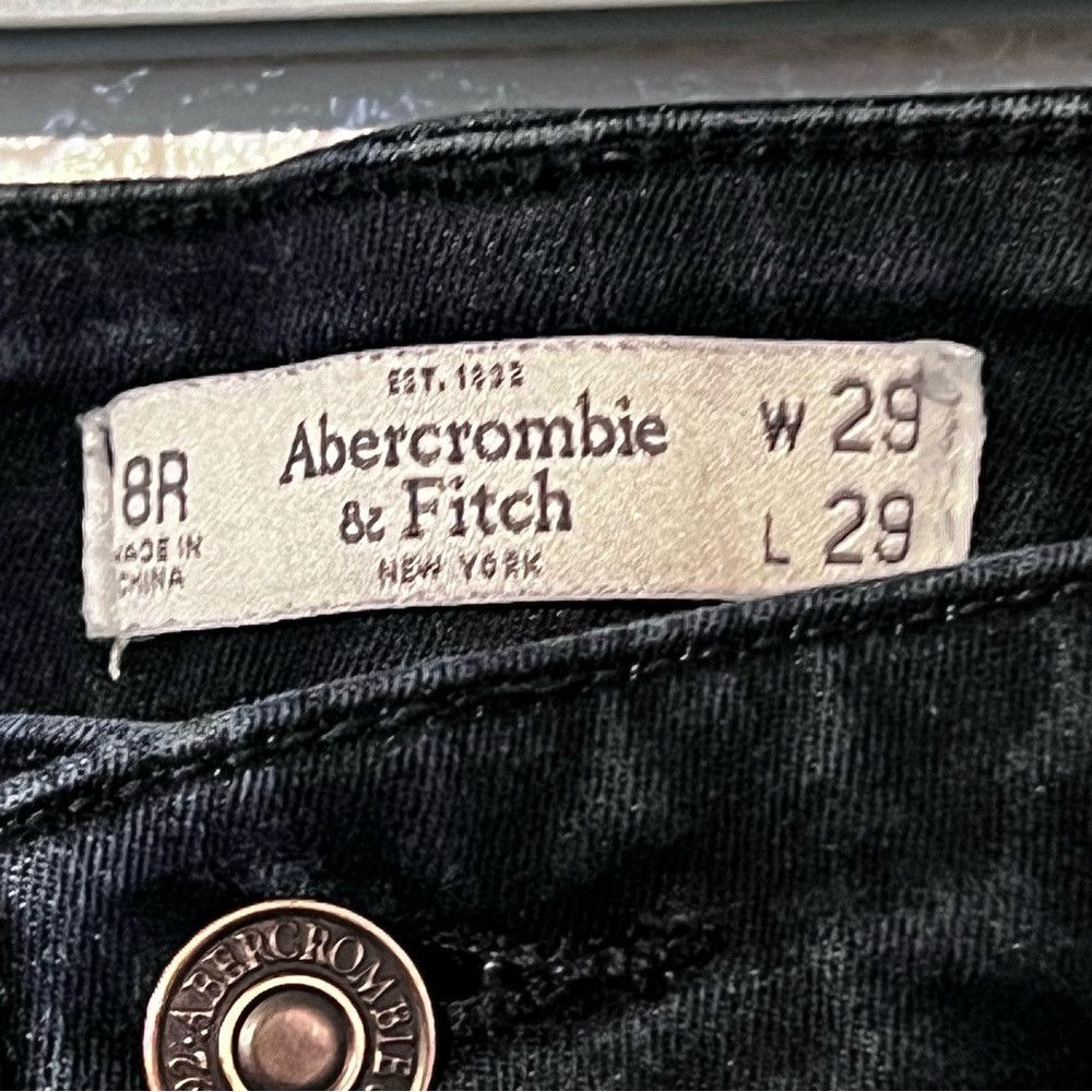 Abercrombie & Fitch Abercrombie & Fitch Distressed Skinny Faux Pocket Jeans Wom Size 29" - 6 Thumbnail