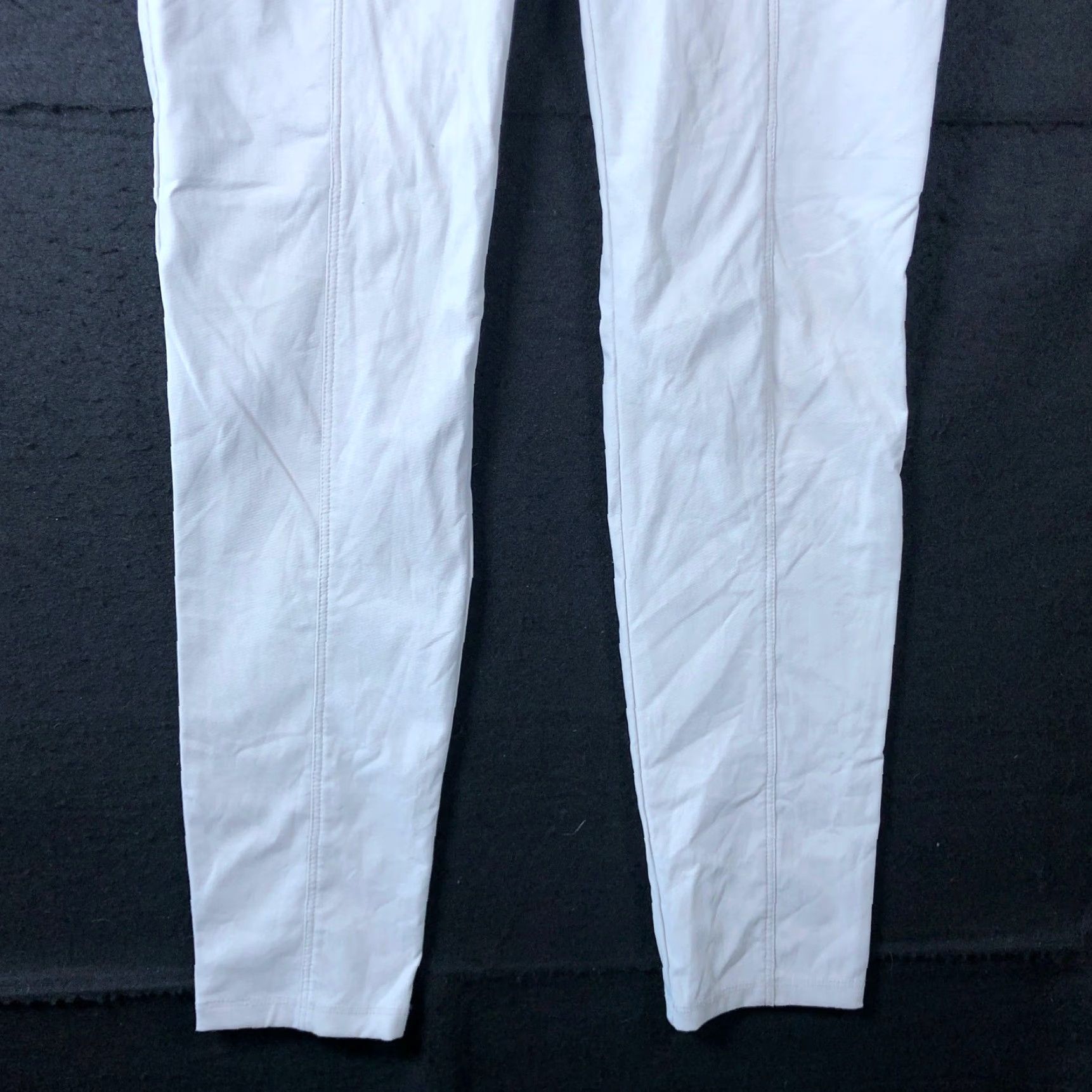 Athleta VINTAGE Athleta Womens Pants Bone Mid Rise Petite Skinny Open Front Pocket Stretch 0P Size 28" / US 6 / IT 42 - 3 Thumbnail