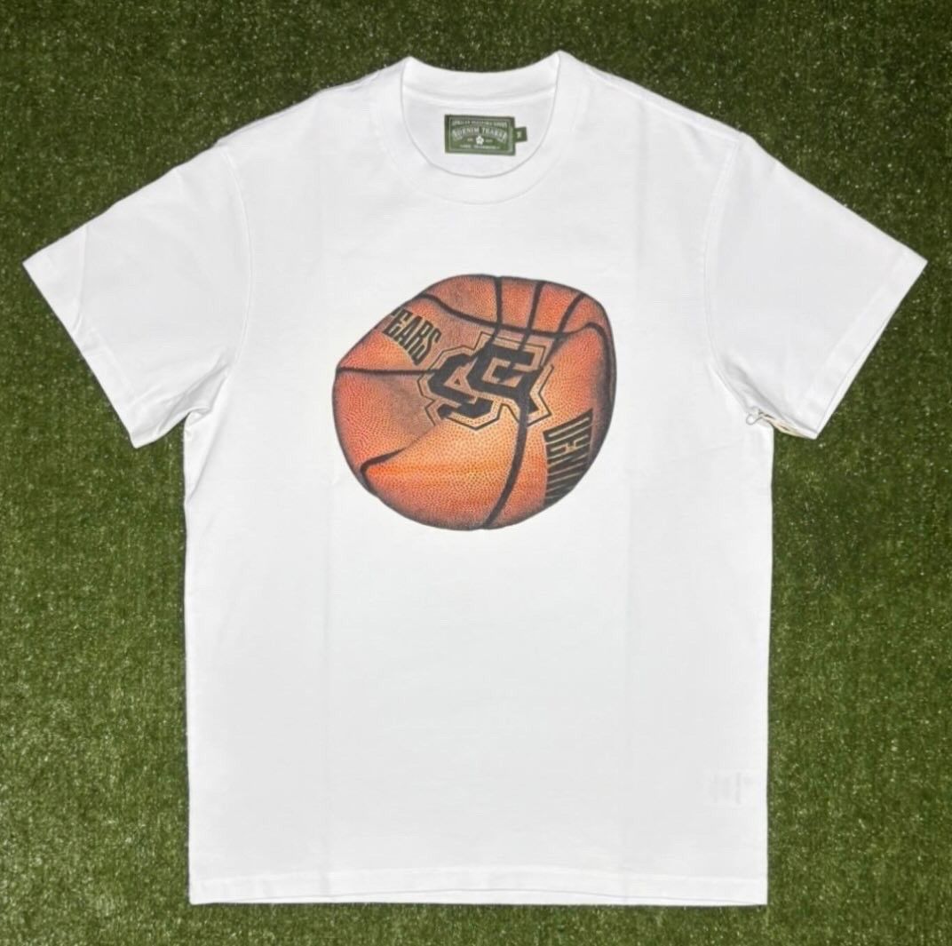 DENIM TEARS Denim Tears White Deflated Basketball T-Shirt Size US M / EU 48-50 / 2 - 1 Thumbnail