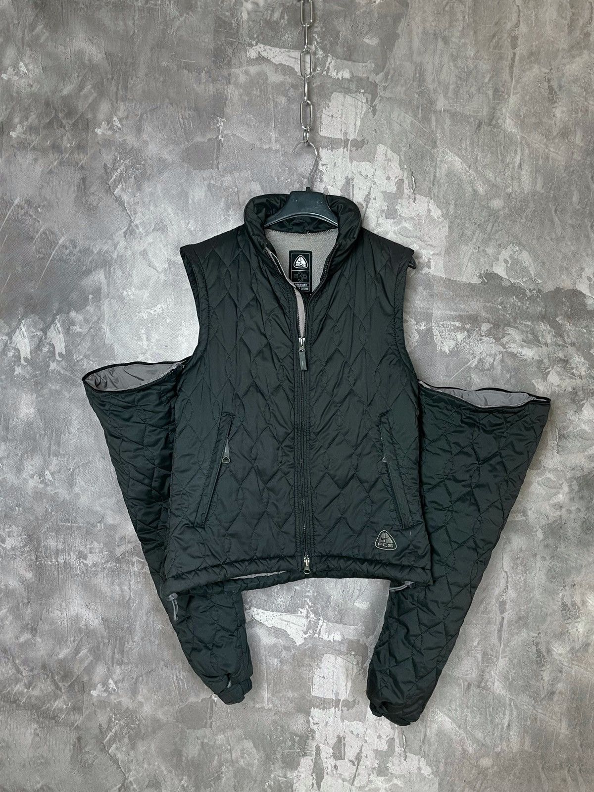 Nike × Nike ACG × Vintage 90s Nike ACG Vintage Y2K Retro Transformer Nylon Puf Jacket Size S / US 4 / IT 40 - 2 Thumbnail