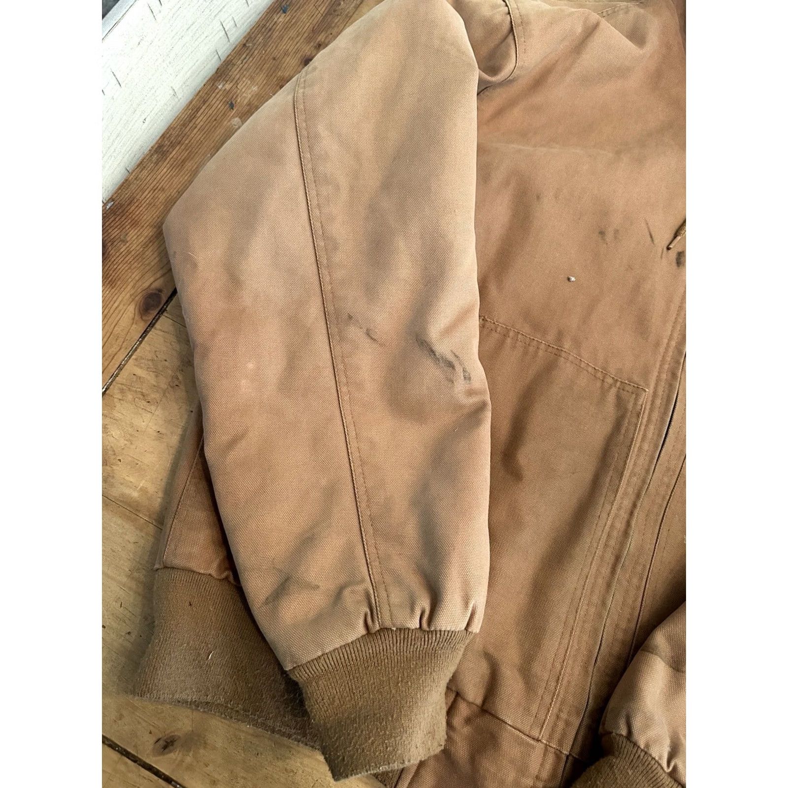 Equipment VINTAGE Swingster Jacket L Brown Canvas Distressed Quilt Lined Workwear Shirt Mens Regular Brown Size US L / EU 52-54 / 3 - 2 Thumbnail