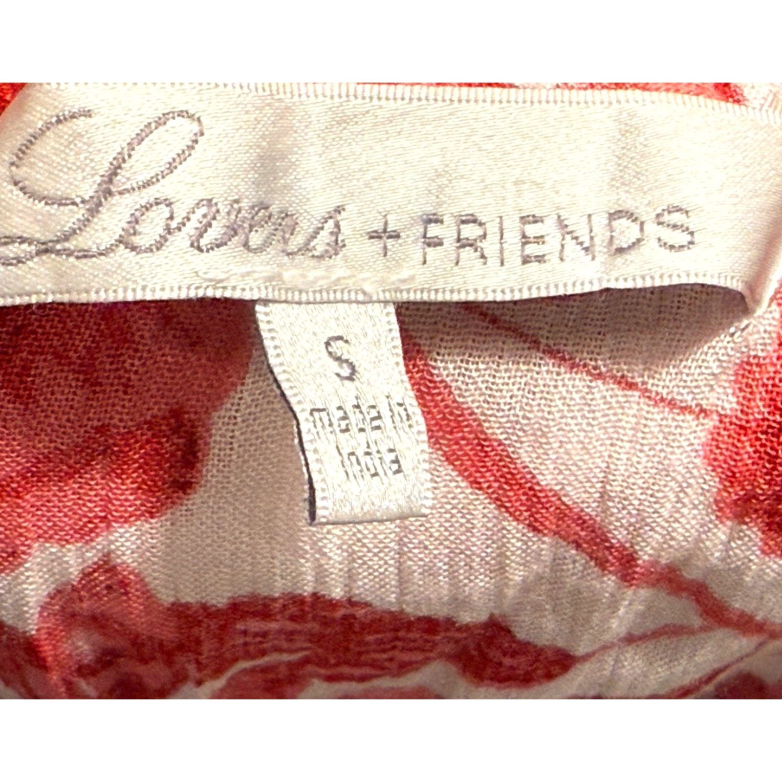 Vintage VINTAGE Lovers and Friends Women's Crop Top Off The Shoulder Floral Ruffle Sleeveless Summer Fall Spring Red Small Size S / US 4 / IT 40 - 3 Thumbnail