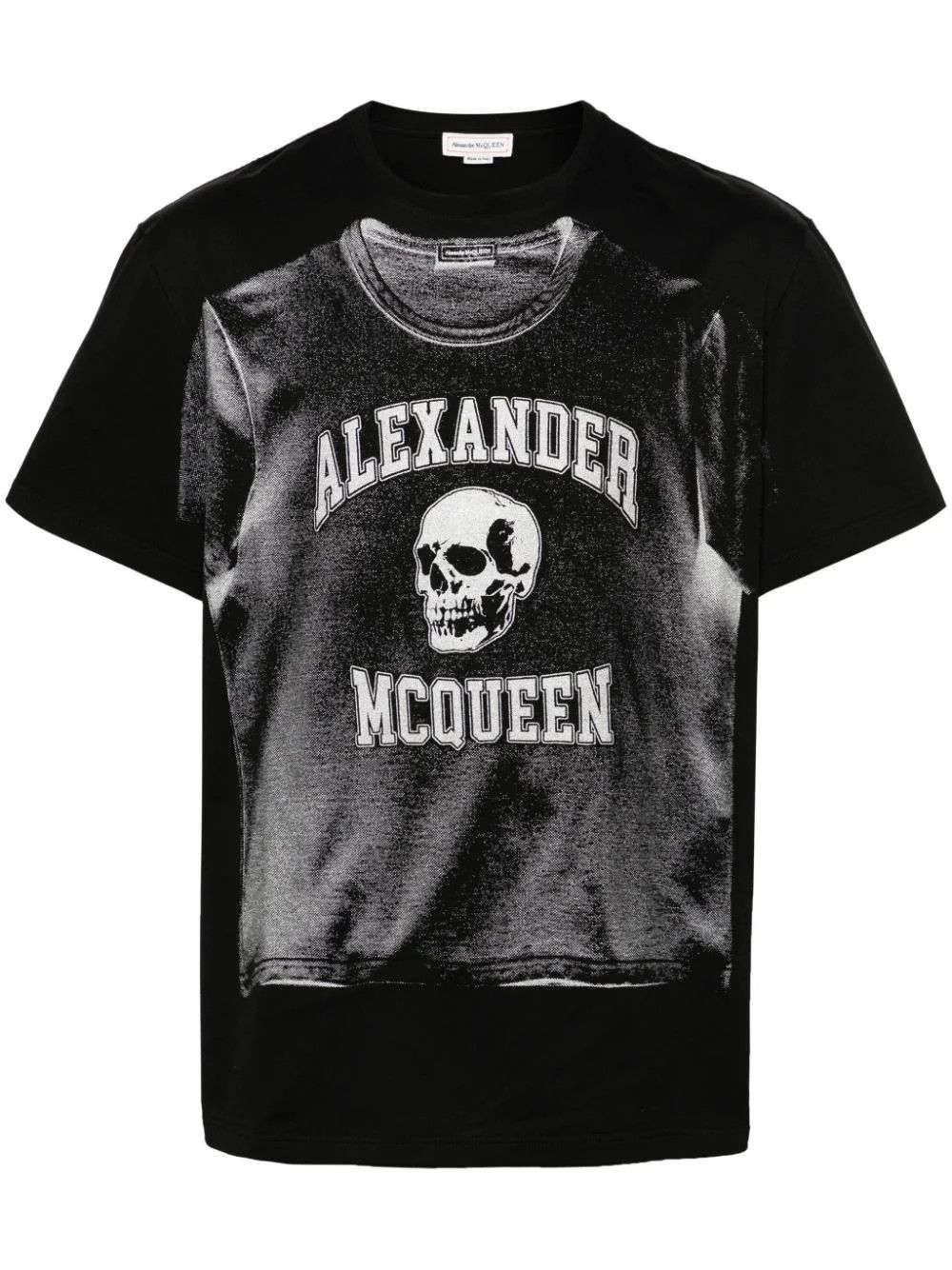 Alexander McQueen o1srvl11e0226 Trompe-L'œil Varsity T-Shirt In Black Size US XL / EU 56 / 4 - 1 Thumbnail