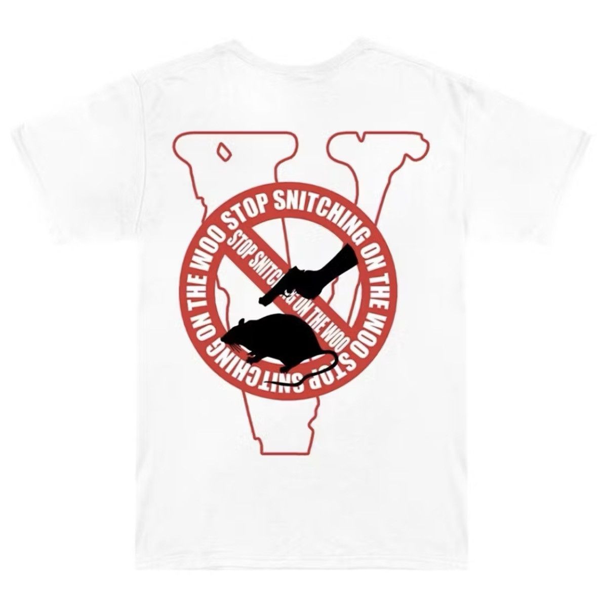 Vlone Pop Smoke x Vlone Stop Snitchin Tee Size US L / EU 52-54 / 3 - 1 Thumbnail