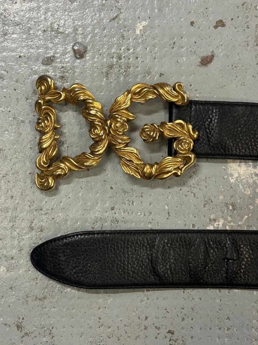 Dolce & Gabbana AW2006 Dolce & Gabbana Black Leather Ornamental Buckle Belt Size ONE SIZE - 4 Thumbnail