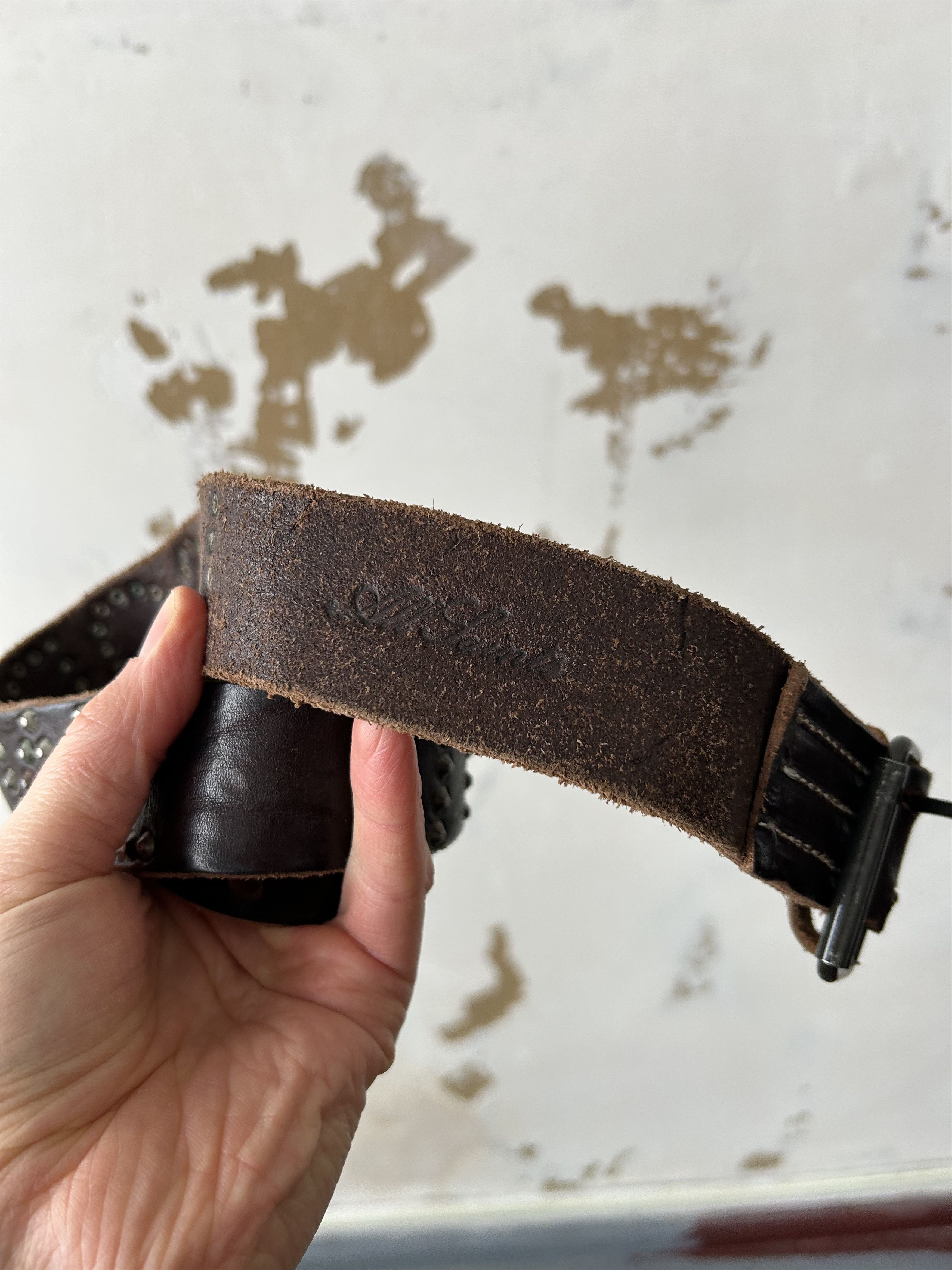 Allsaints Allsaints Leather Belt Brown Big Logo jesus rocks Size ONE SIZE - 4 Thumbnail