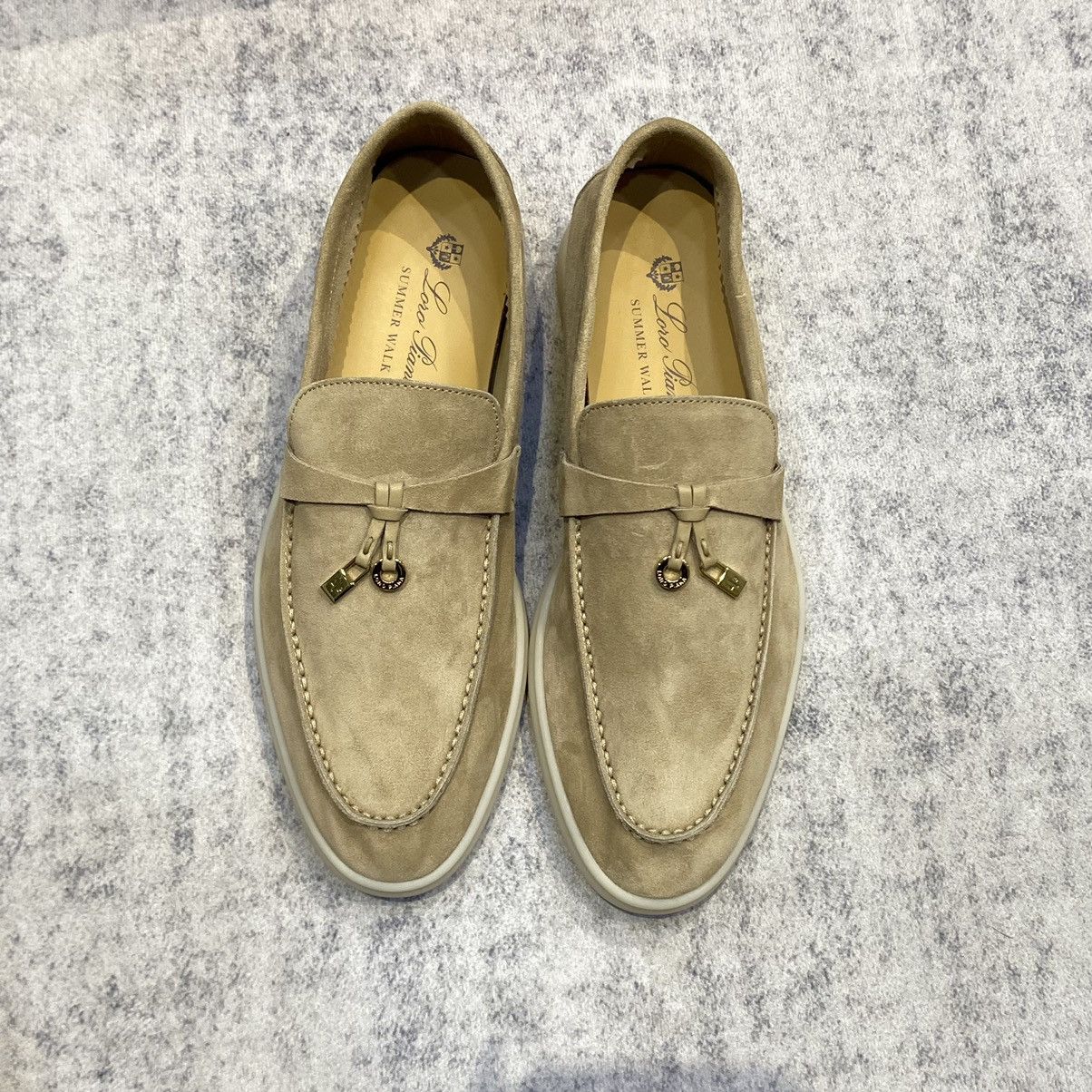 Loro Piana Loro piana summer walk charm suede beige loafer Sadstone Size US 8 / IT 38 - 2 Thumbnail