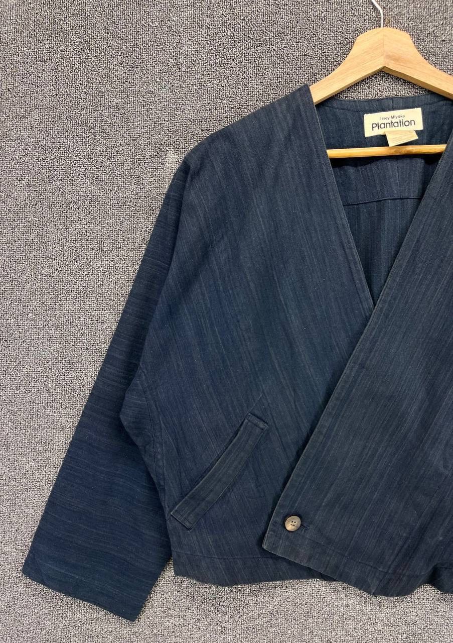 Issey Miyake Vintage Issey Miyake Plantation Cardigan Rare Denim Jacket Size M / US 6-8 / IT 42-44 - 4 Thumbnail