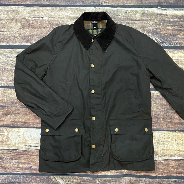 Barbour Barbour Ashby Wax Jacket Size XL Olive Green Sylkoil Tartan ...