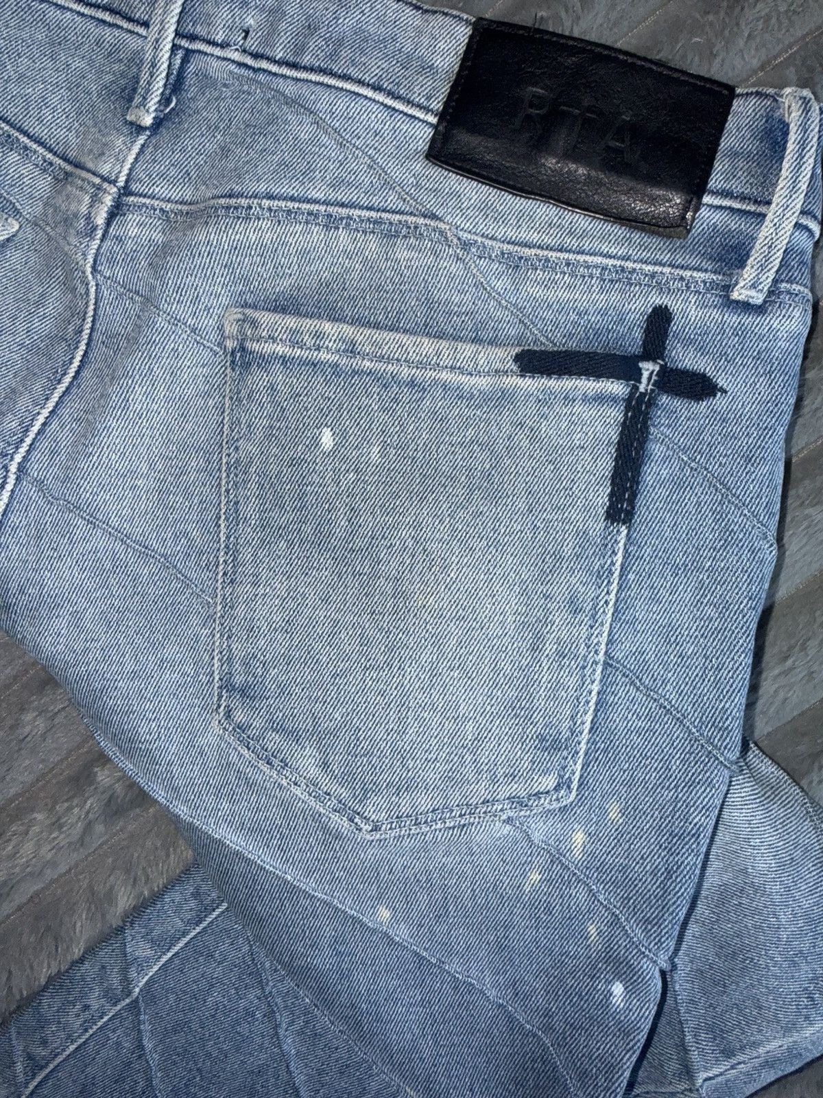 Rta RTA Denis Jeans (Diagonal Blue Spill) Size US 30 / EU 46 - 1 Thumbnail