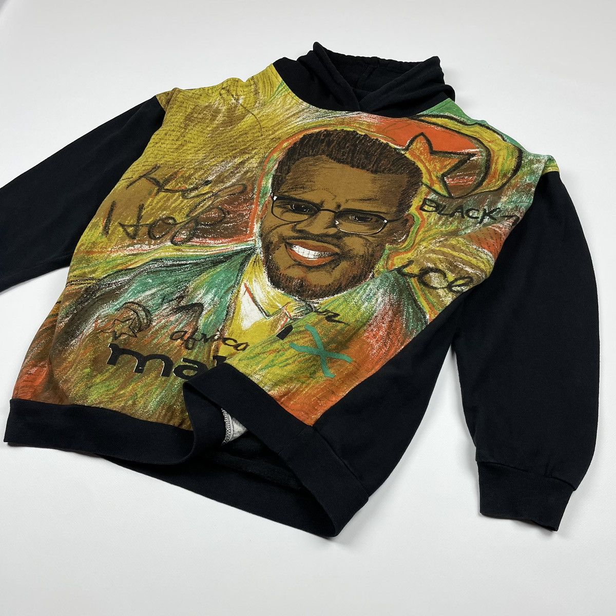 Vintage Malcolm X Vintage 90s oversized Hoodie USA talks Size US M / EU 48-50 / 2 - 6 Thumbnail