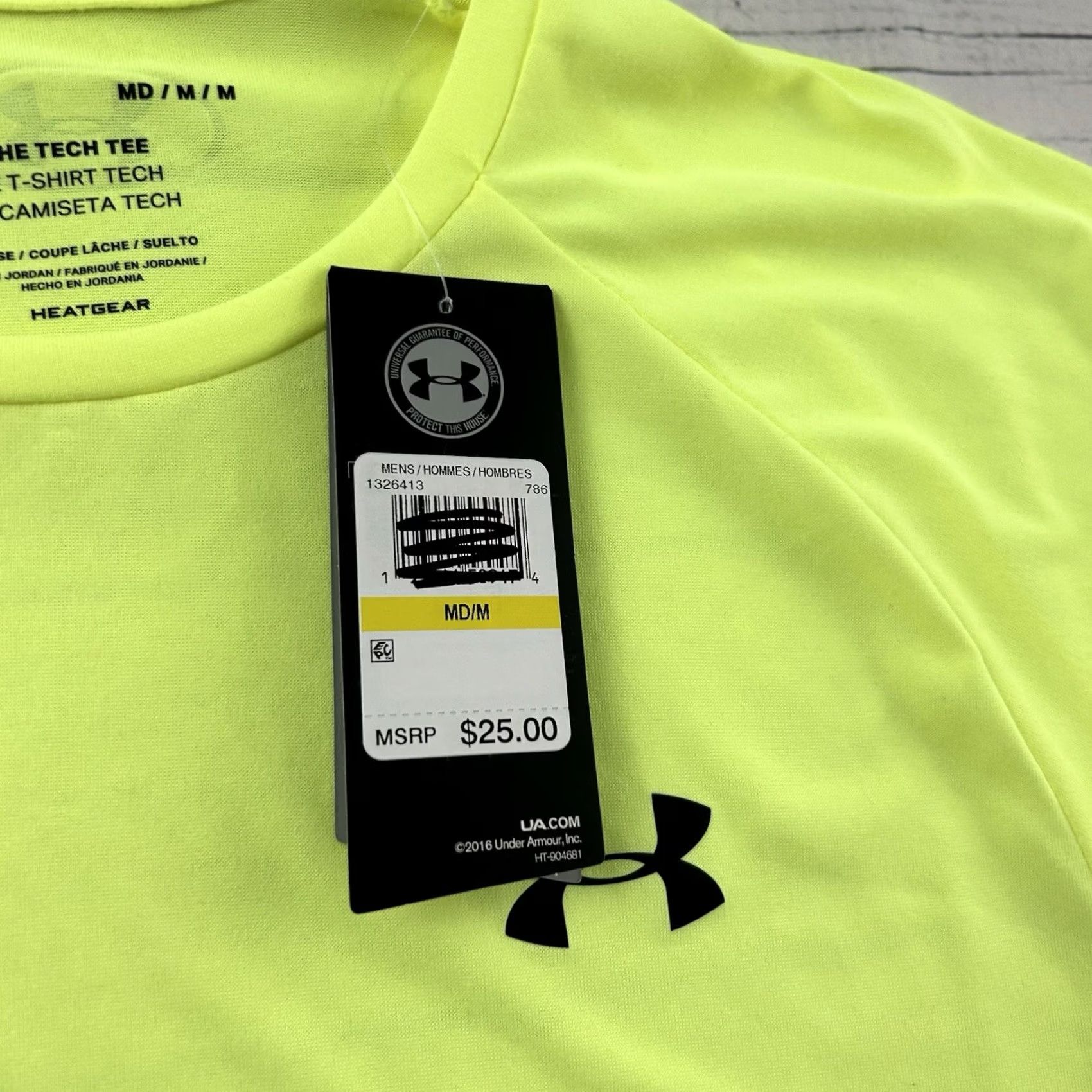 Under Armour Under Armour HeatGear Short Sleeve Tee Shirt Men M Yellow Size US M / EU 48-50 / 2 - 3 Thumbnail