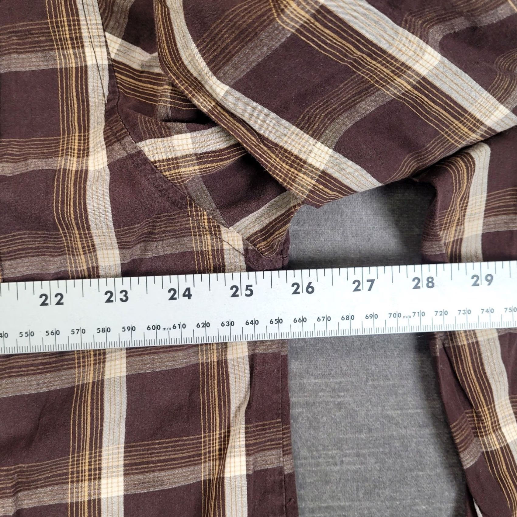 Southpole Southpole Premium Mens 3XL Plaid Western Shirt Long Sleeve Pearl Snap Brown Size US XXL / EU 58 / 5 - 4 Thumbnail
