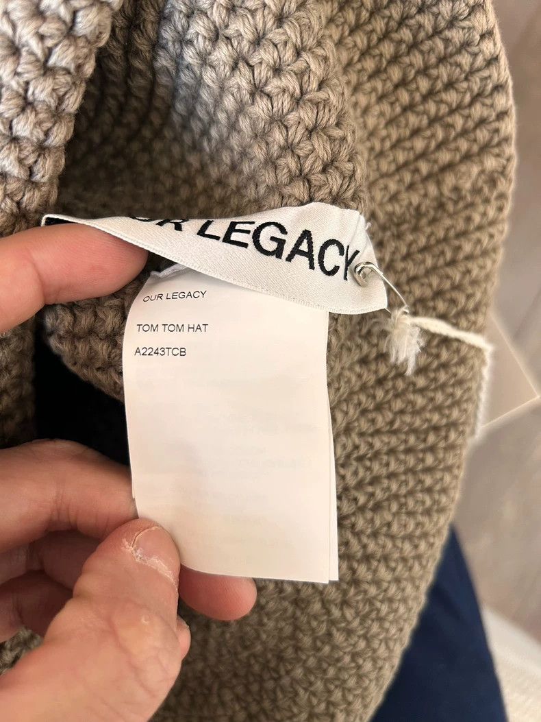 Our Legacy Our Legacy Light olive green knit cap Size ONE SIZE - 6 Thumbnail