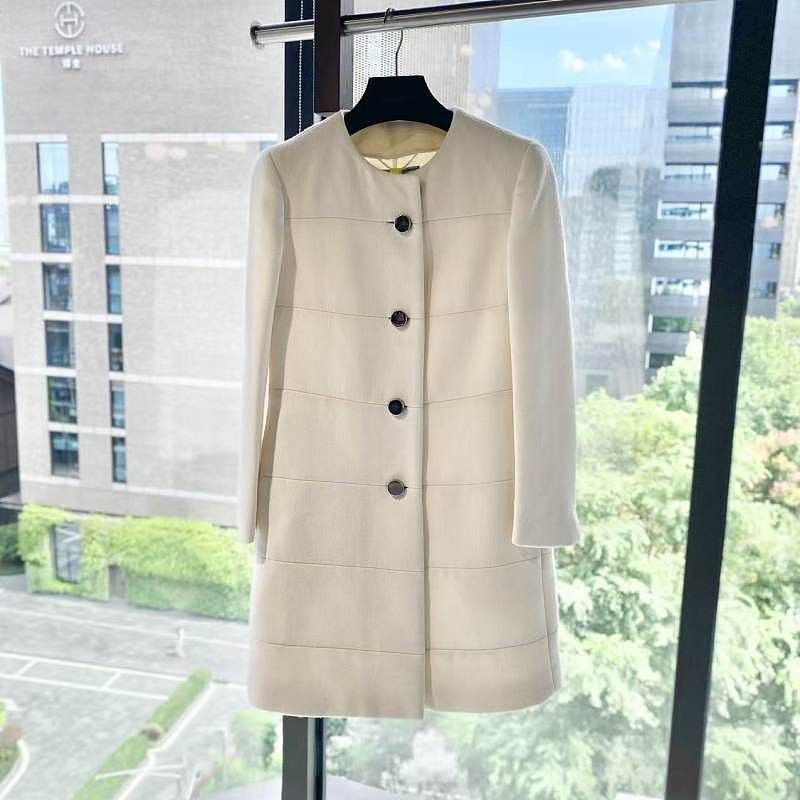 Prada Prada White Wool Coat Size 36S Size XS / US 0-2 / IT 36-38 - 1 Thumbnail