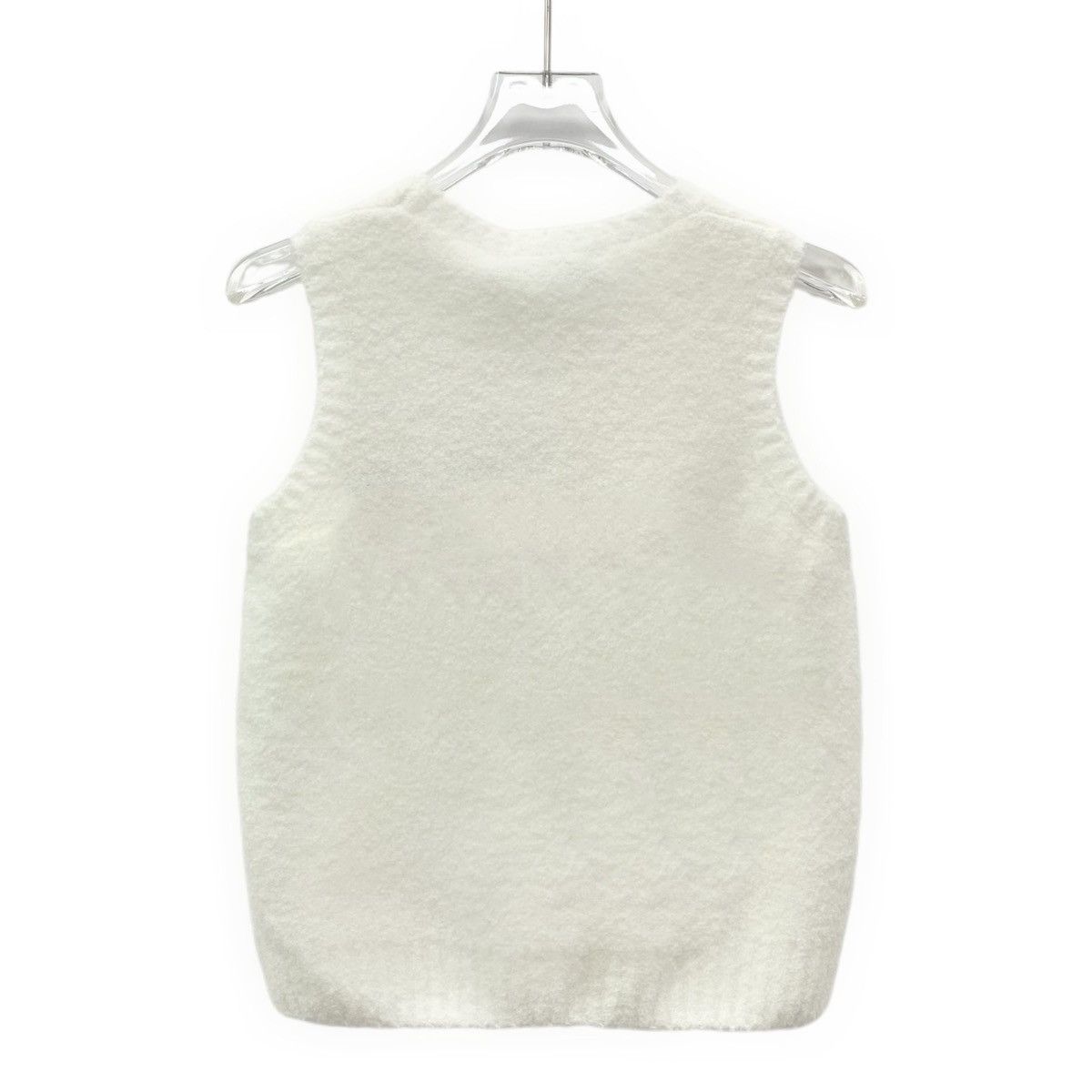 Dior Dior Off-white Wool Crew Neck Sleeveless Knit Vest K26WX Size XS / US 0-2 / IT 36-38 - 2 Thumbnail