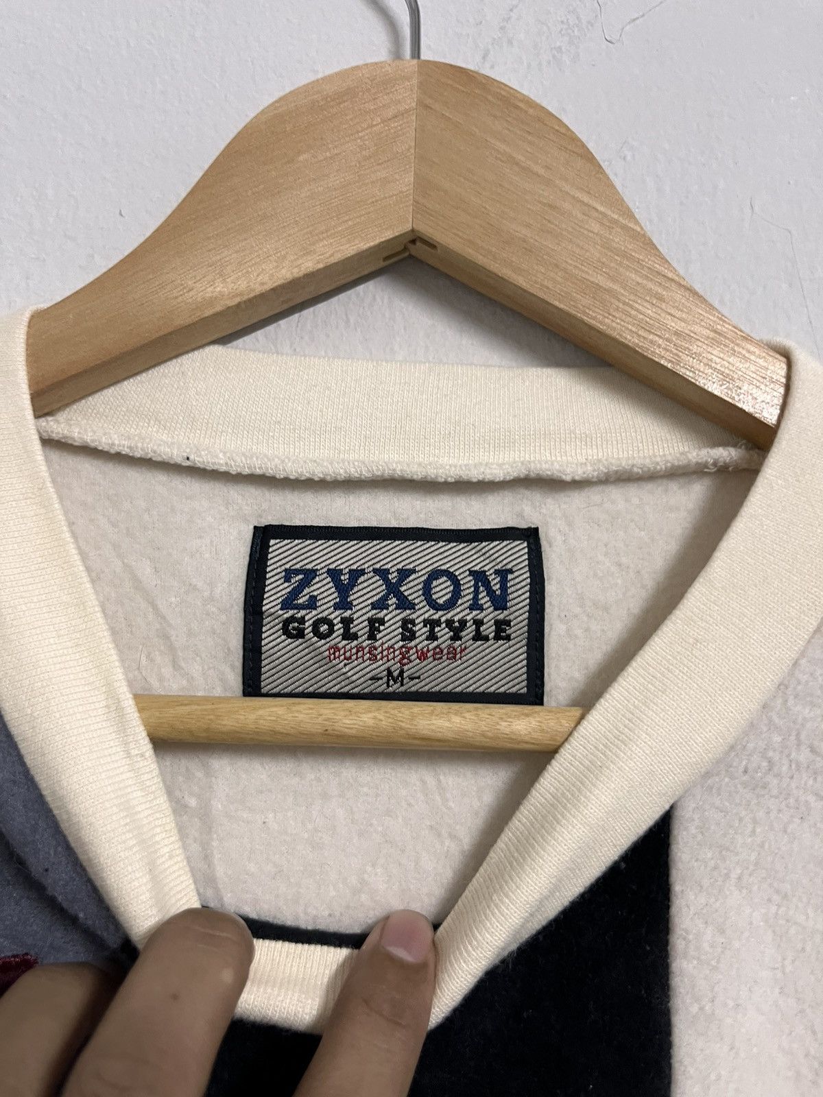 Original Penguin 💥Vintage 90s Munsingwear Zyxon Golf Fleece Size US M / EU 48-50 / 2 - 6 Thumbnail