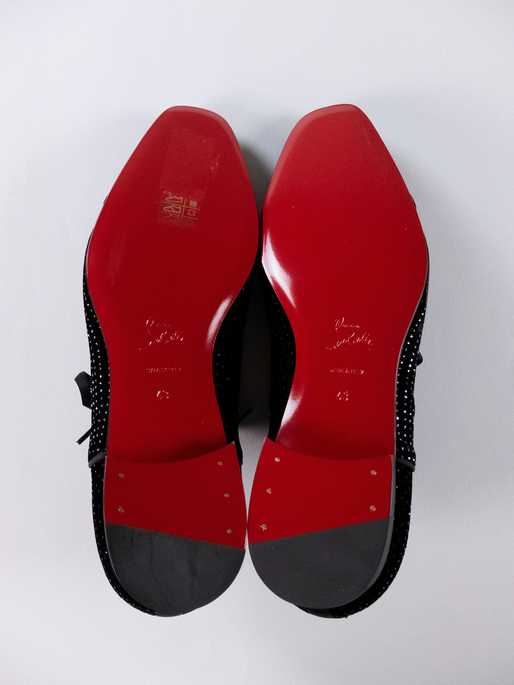 Christian Louboutin CHRISTIAN LOUBOUTIN Greggy Chick black studded velvet shoes Size US 10 / EU 43 - 8 Thumbnail