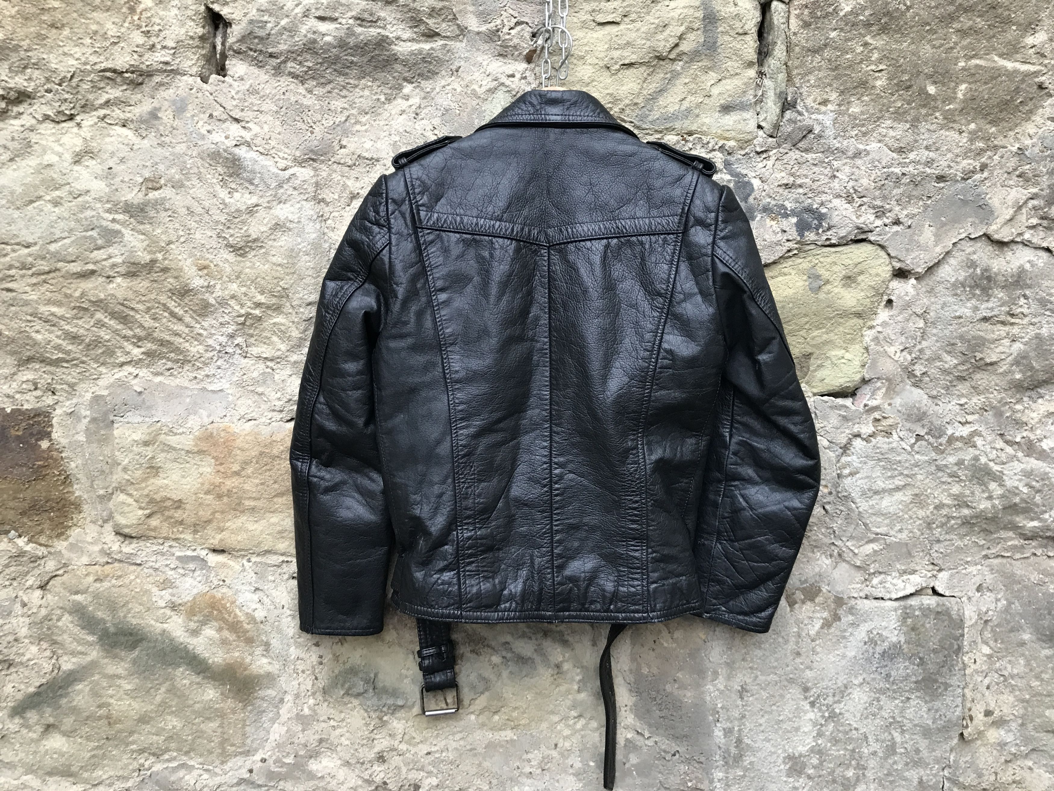 Rare 80s Leather Biker Jacket Jofama / Janbell / Petroff