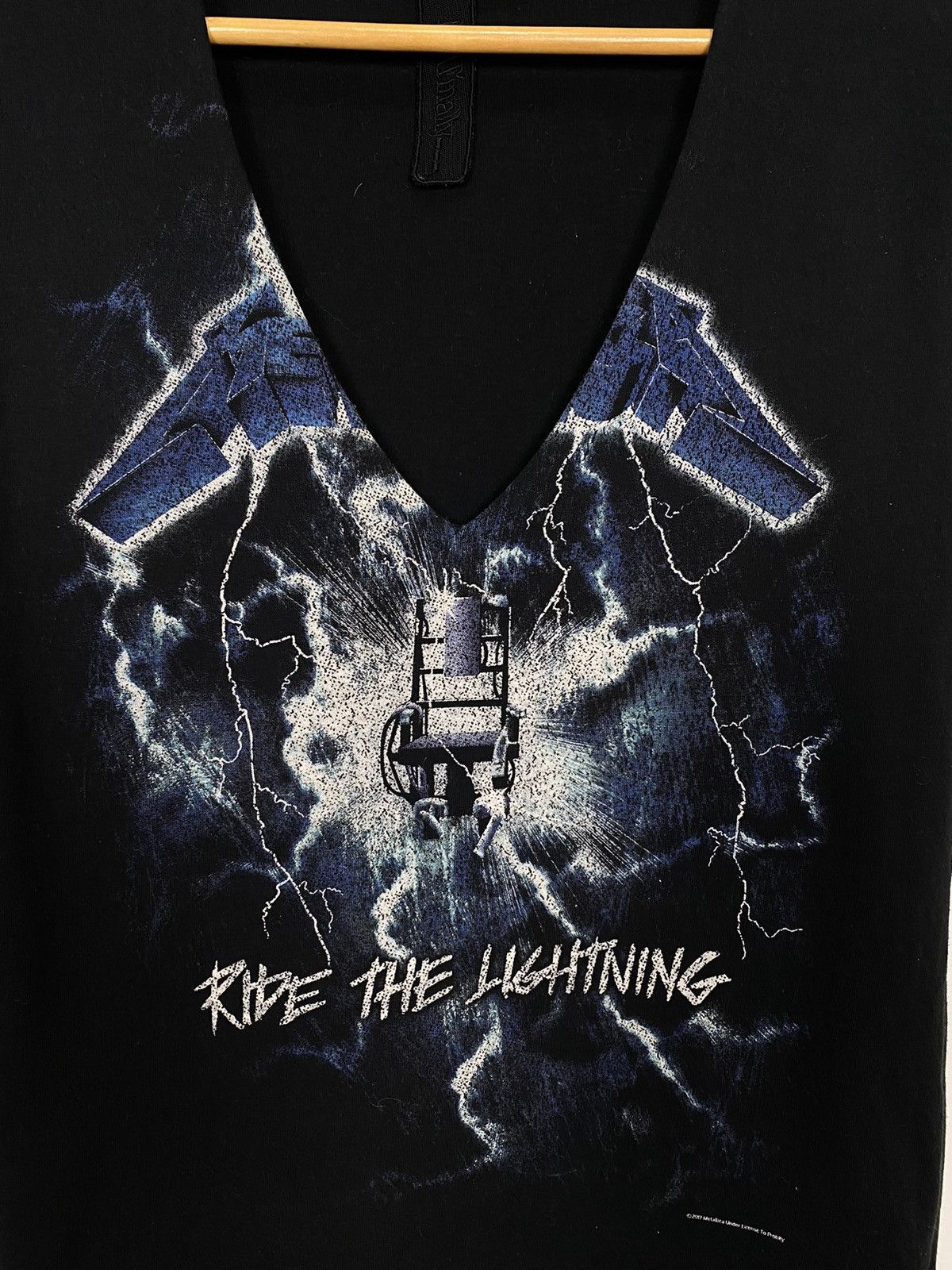 Band Tees Metallica Women’s T-Shirt Ride The Lightning Size S Black Size S / US 4 / IT 40 - 3 Thumbnail