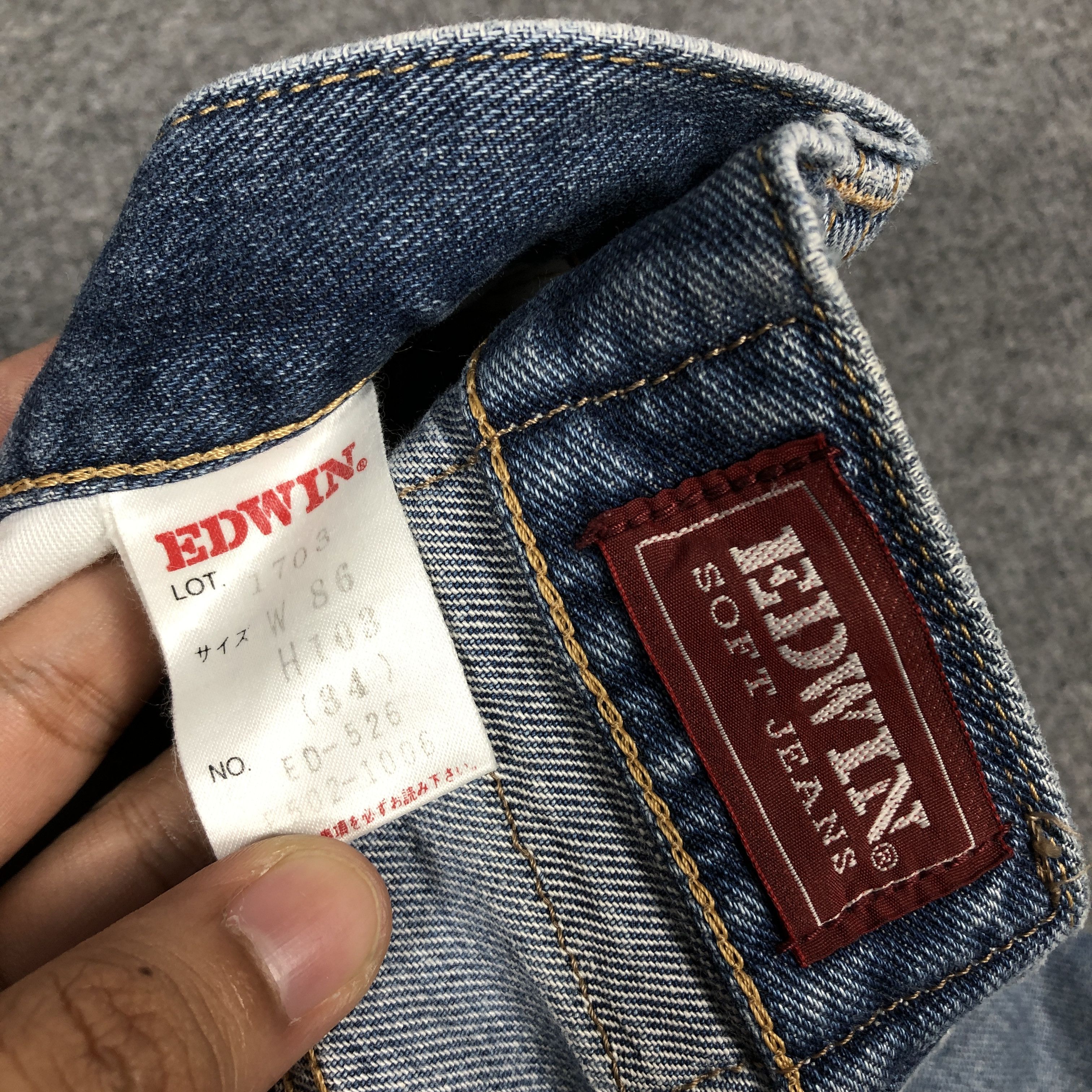 Edwin × Vintage Womens Vintage Edwin Soft Jeans L1202W Size 34" / US 12 / IT 48 - 9 Thumbnail