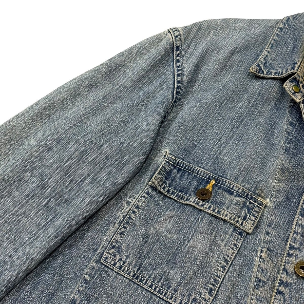 Edwin Vintage Edwin Chore Worker Distressed Denim Jacket Size US M / EU 48-50 / 2 - 9 Thumbnail