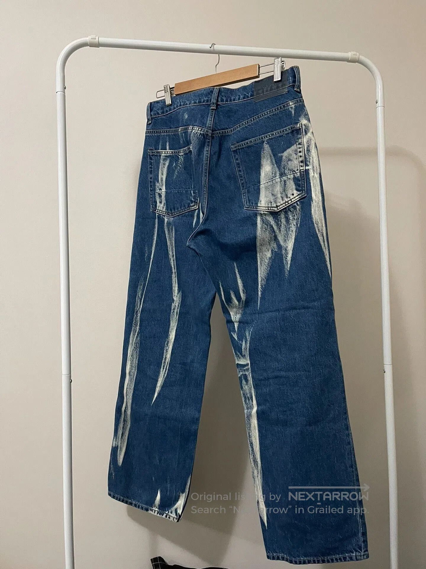 Vintage classic third cut splatter denim pants. Size US 30 / EU 46 - 2 Thumbnail